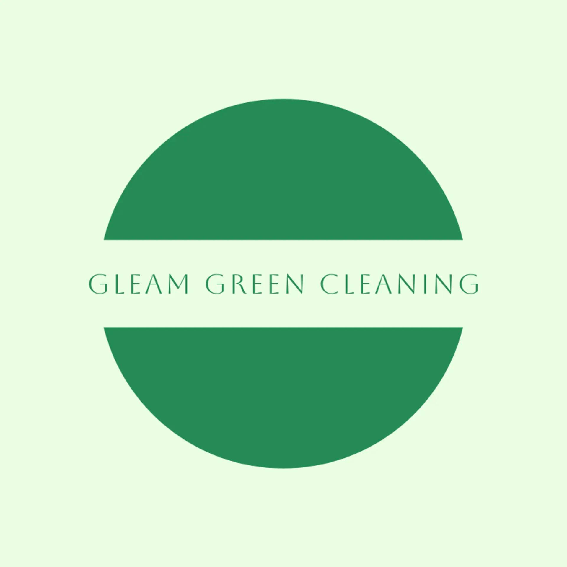 Gleam Green Cleaning logo for house cleaning
