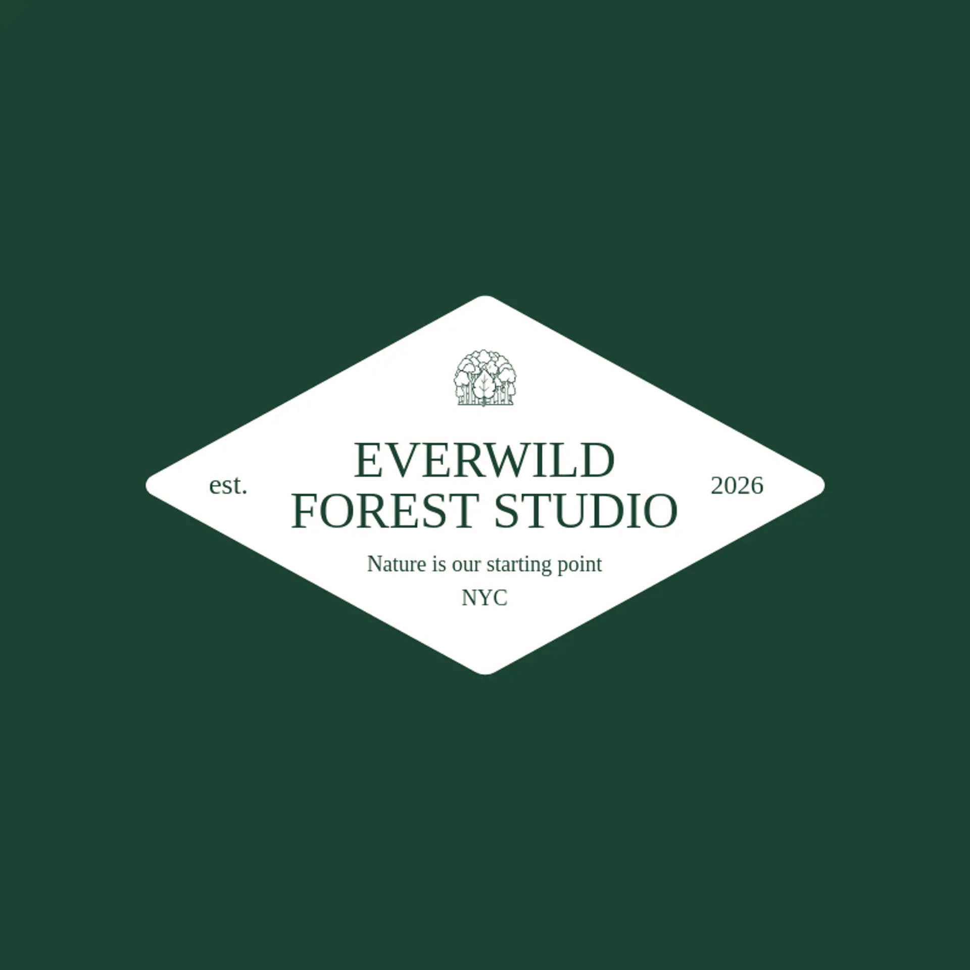 Everwild Forest Studio logo for forest