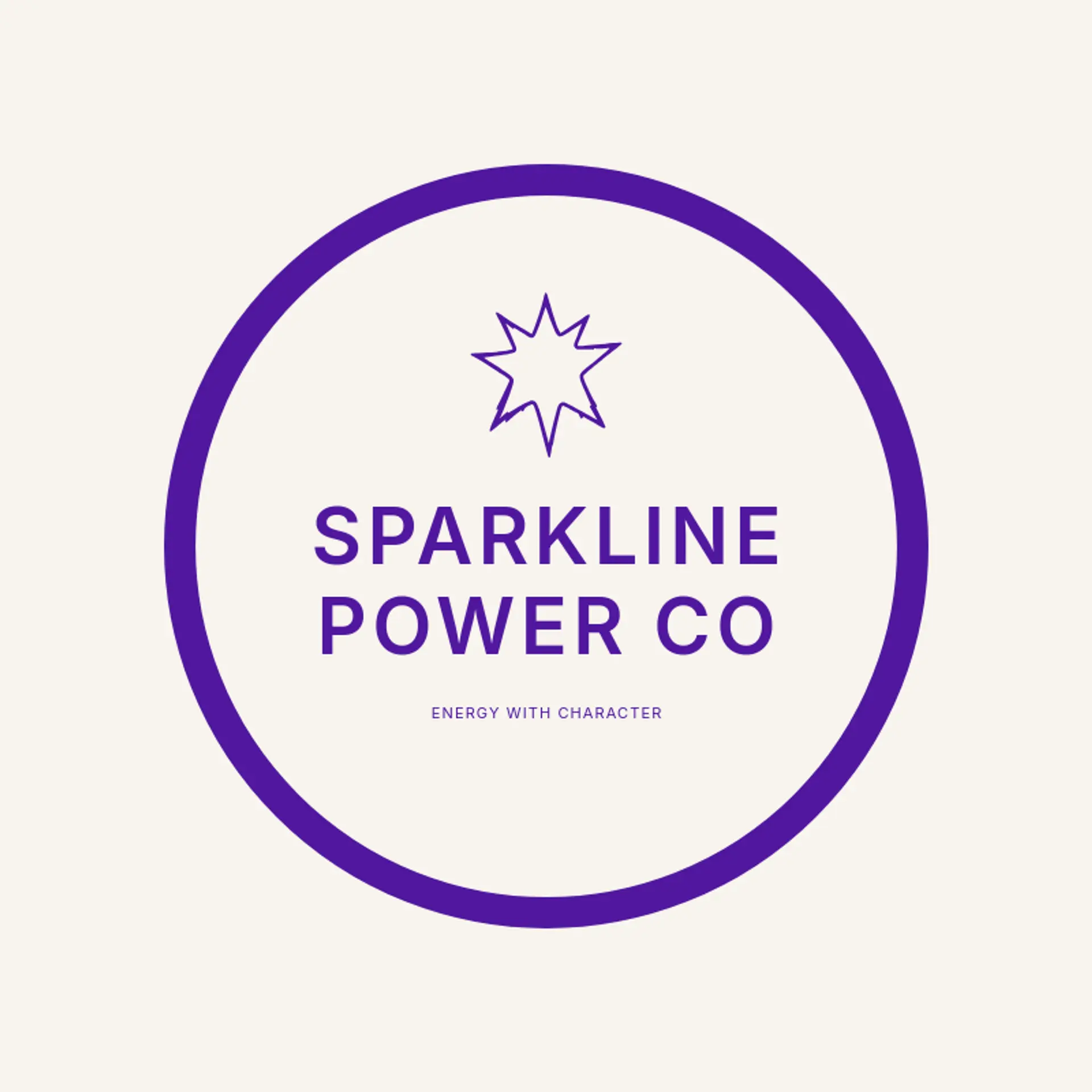Sparkline Power Co logo for electrician