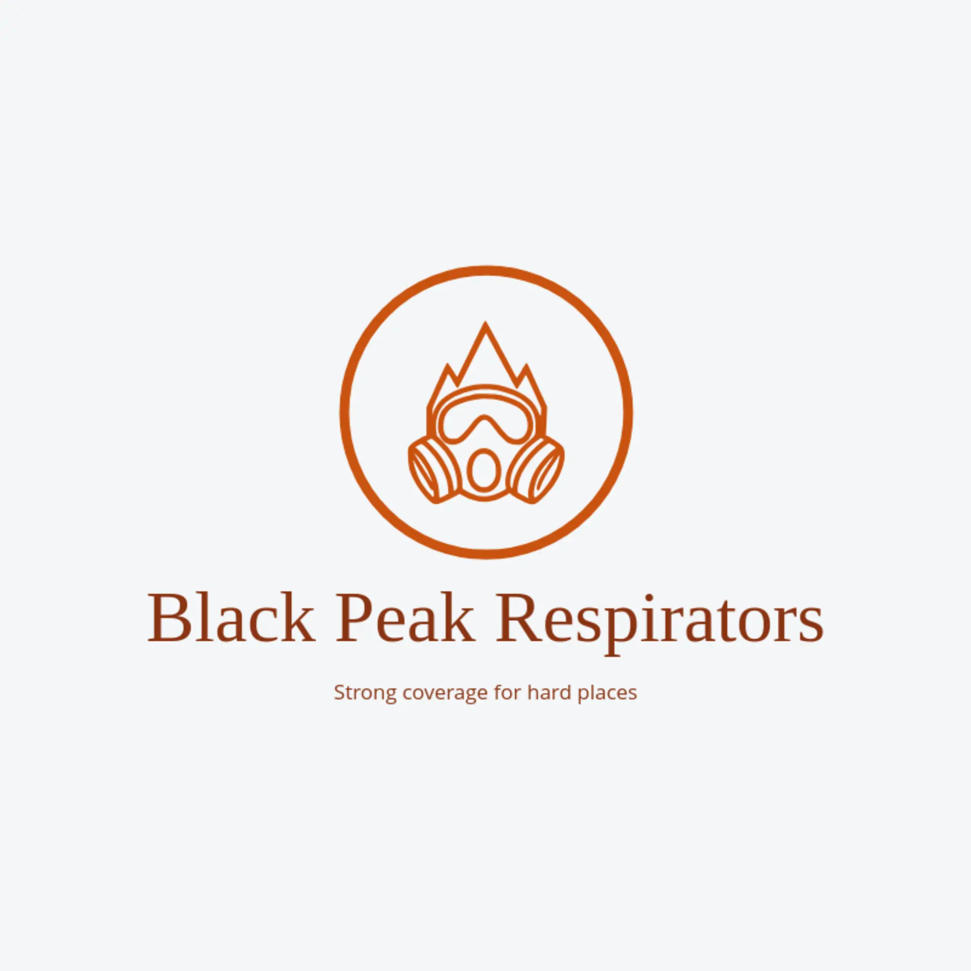Black Peak Respirators logo for gas mask