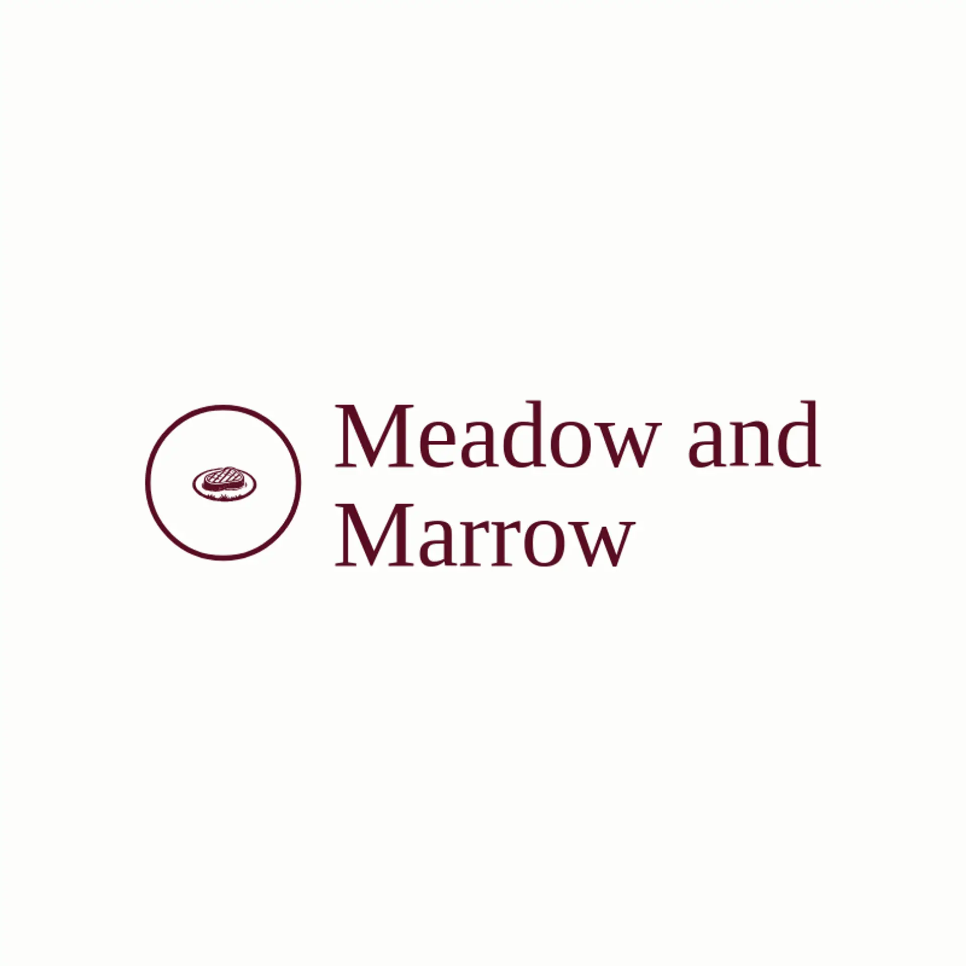 Meadow and Marrow logo for steakhouse