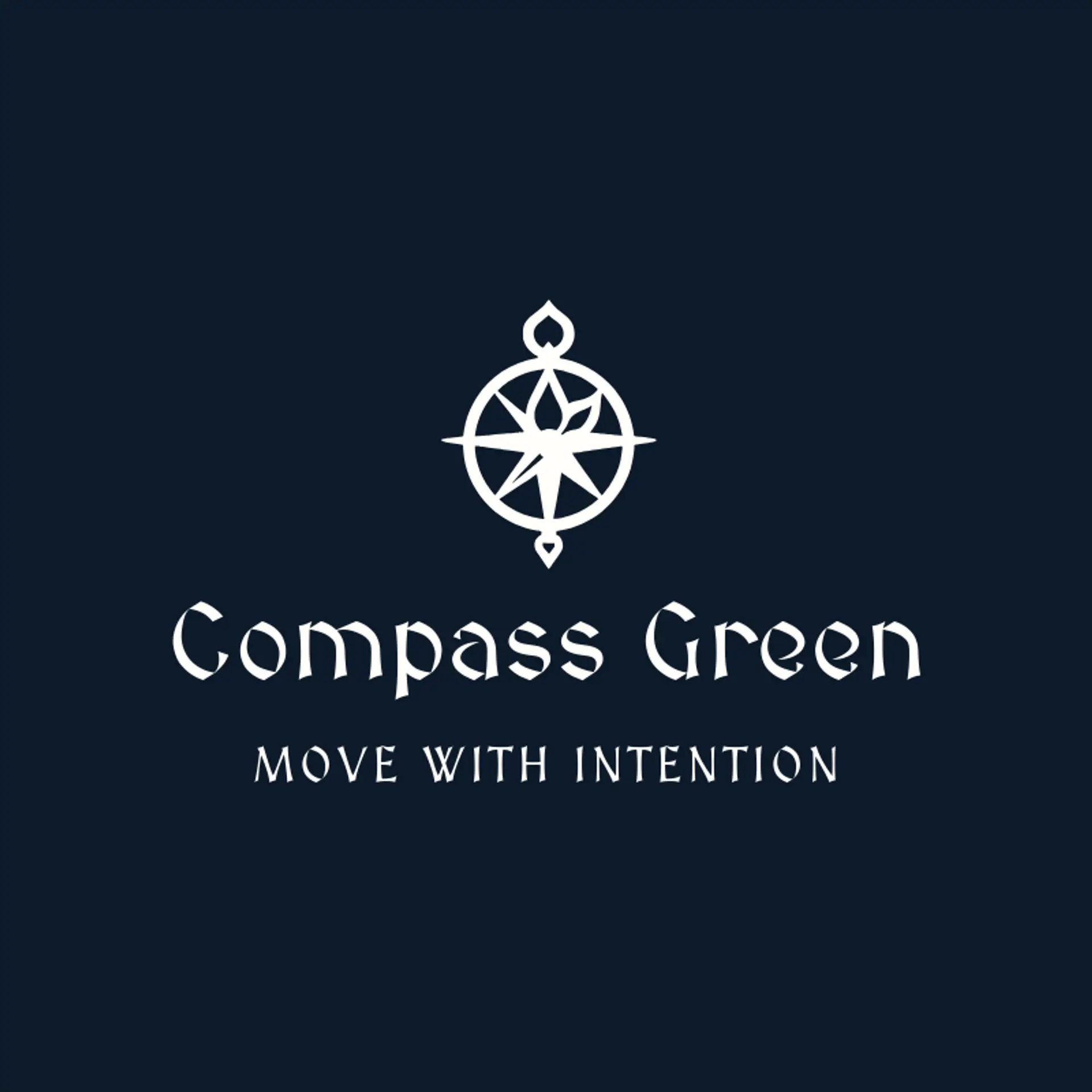 Compass Green logo for islamic