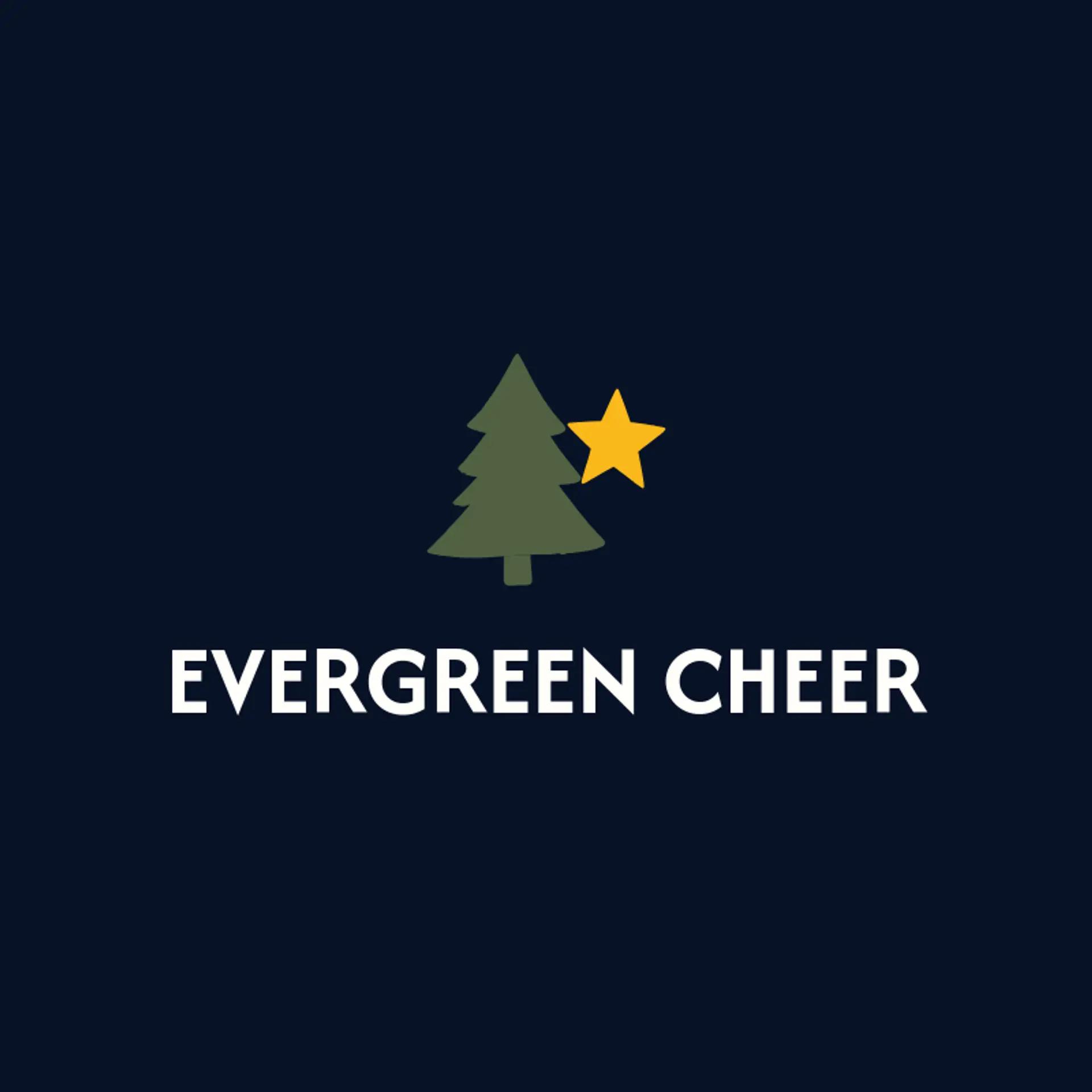 Evergreen Cheer logo for christmas