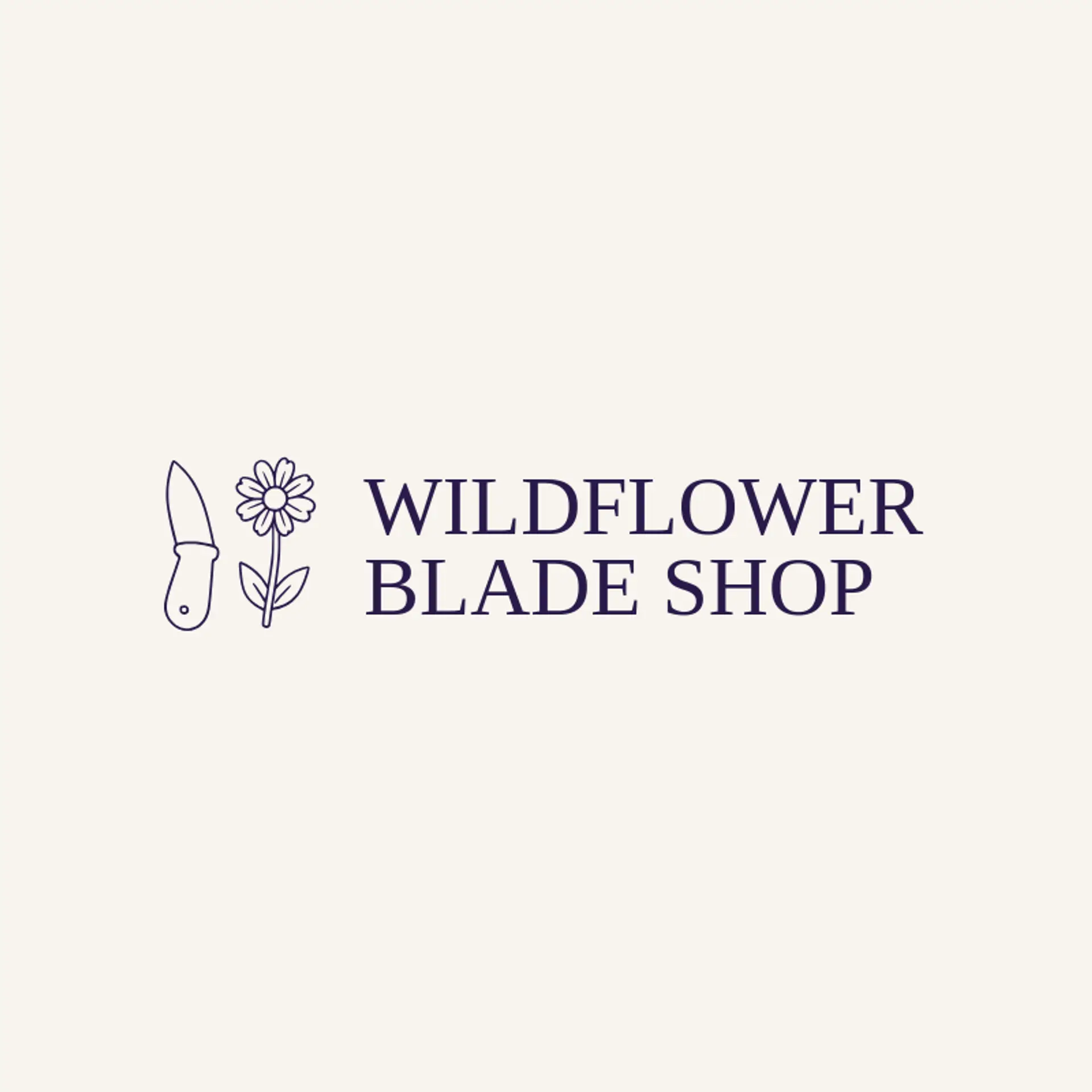 Wildflower Blade Shop logo for knife