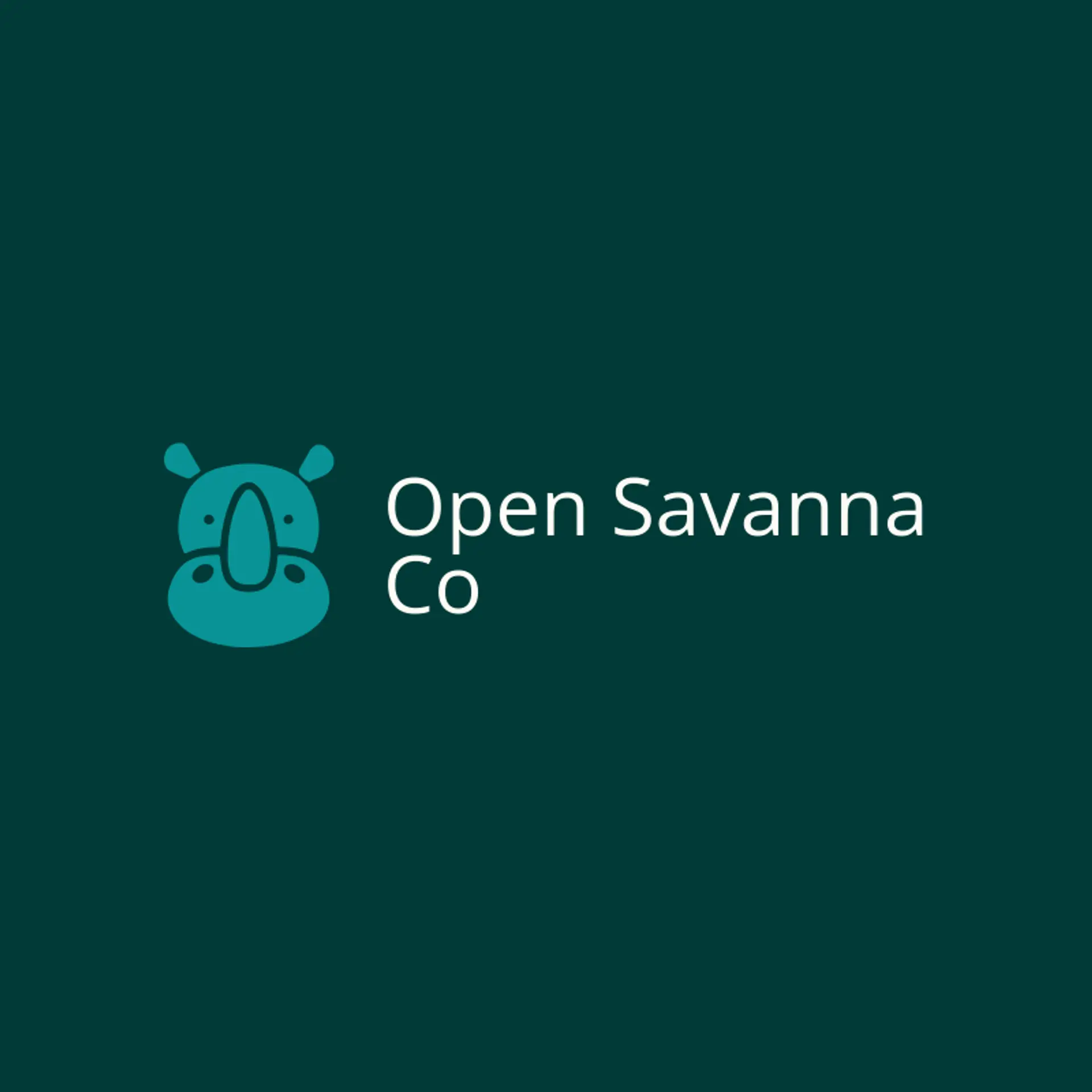 Open Savanna Co logo for rhino