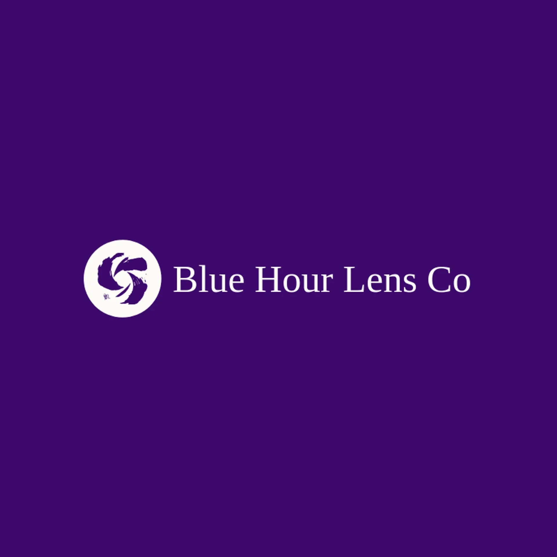 Blue Hour Lens Co logo for aperture