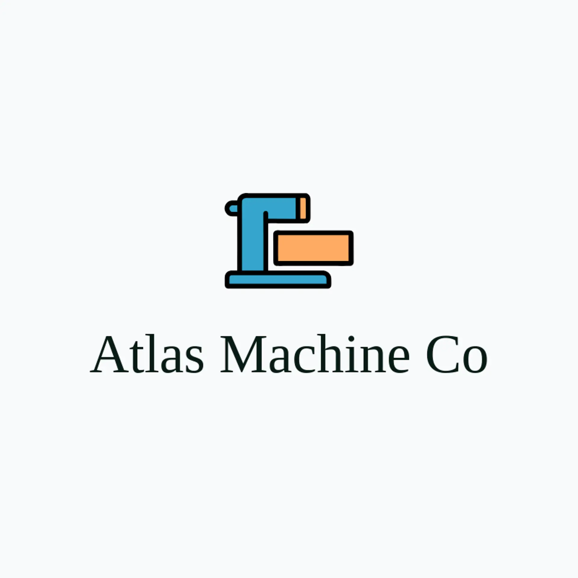 Atlas Machine Co logo for manufacturing
