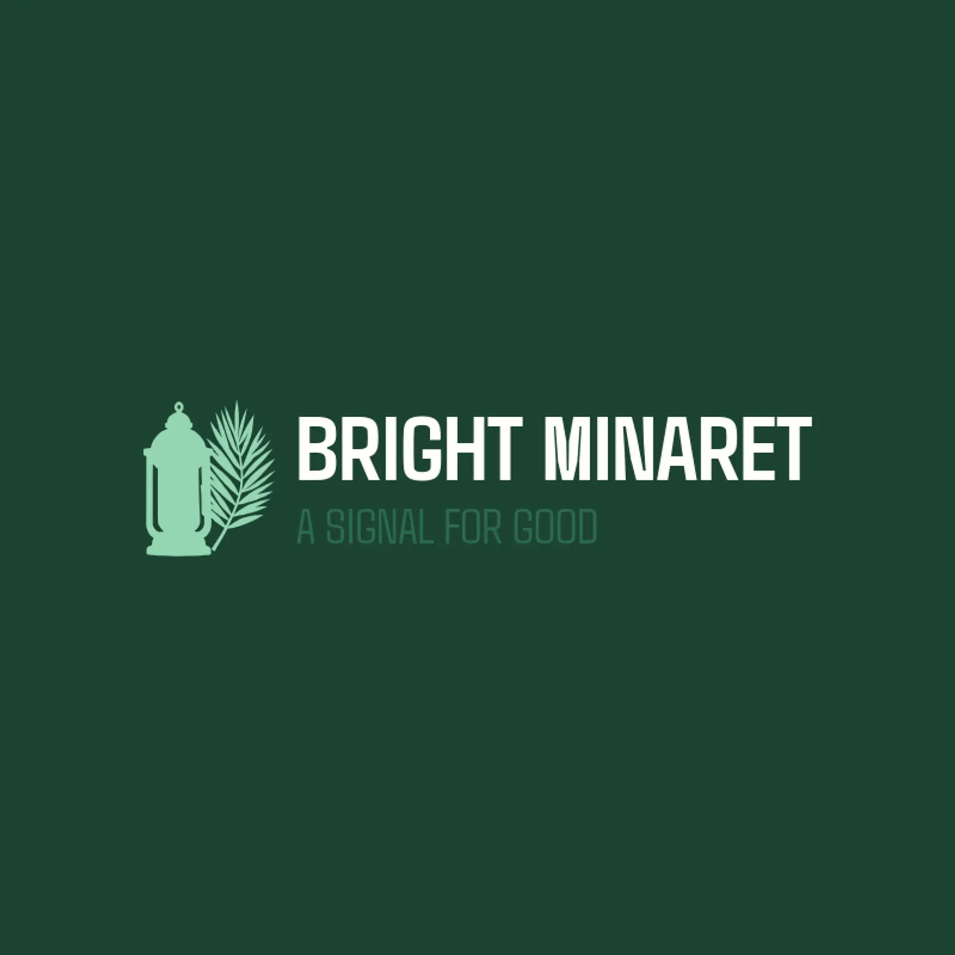 Bright Minaret logo for muslim