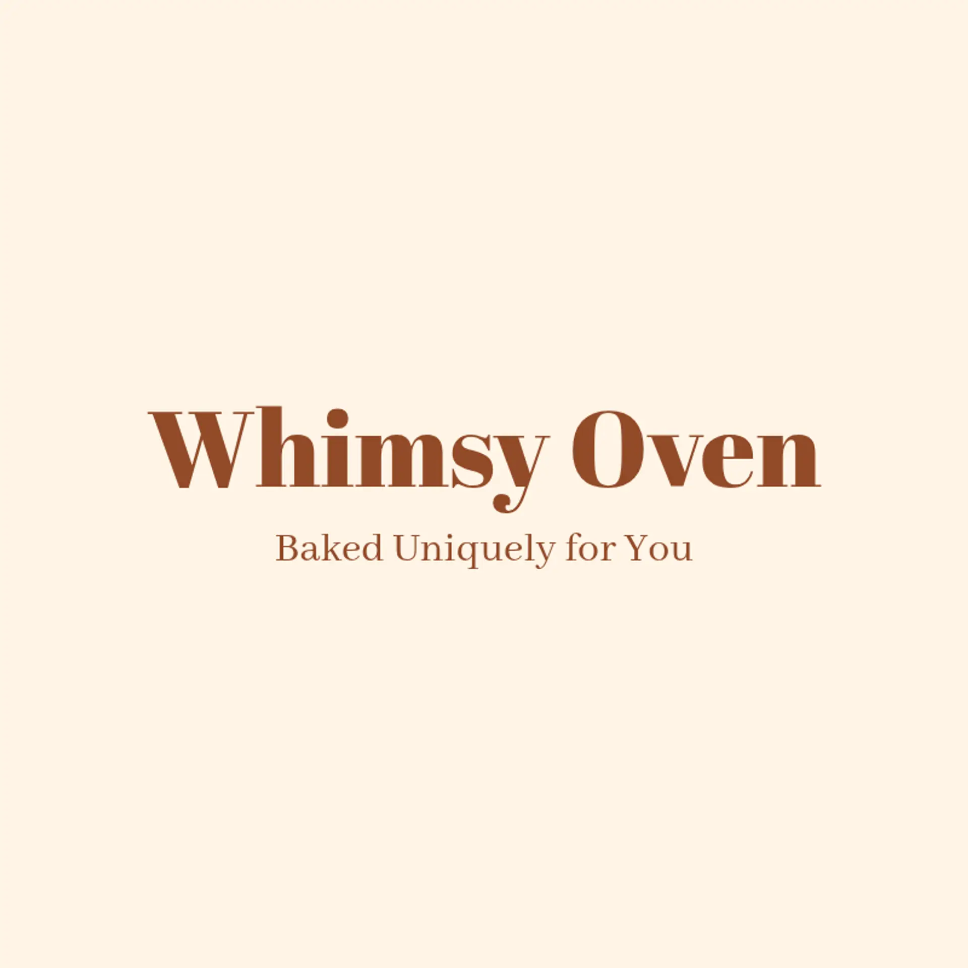 Whimsy Oven logo for unique bakery