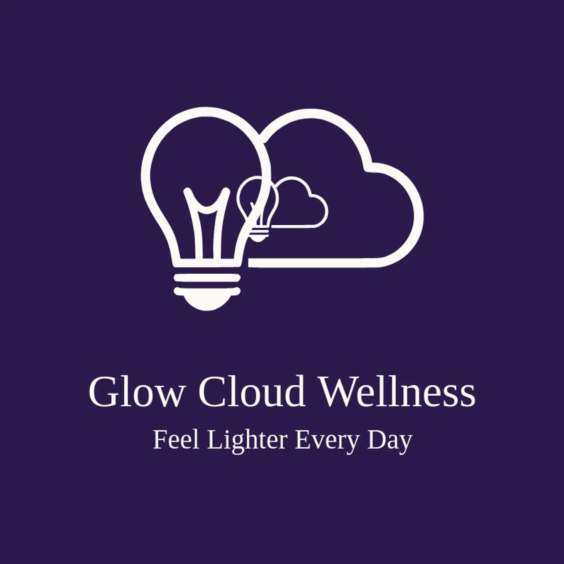 Glow Cloud Wellness logo for light bulb
