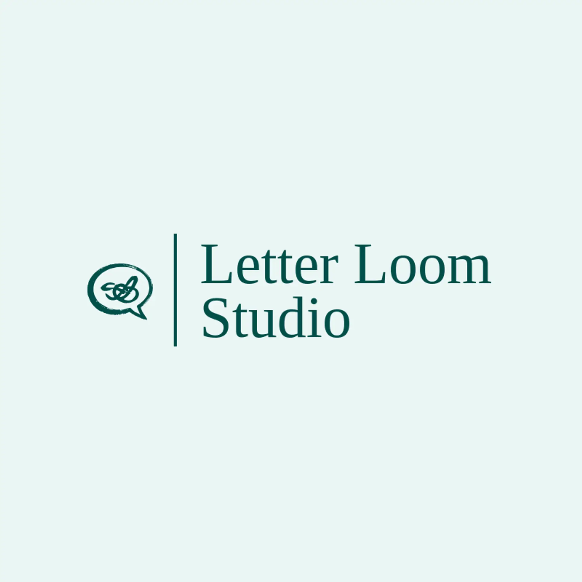 Letter Loom Studio logo for language