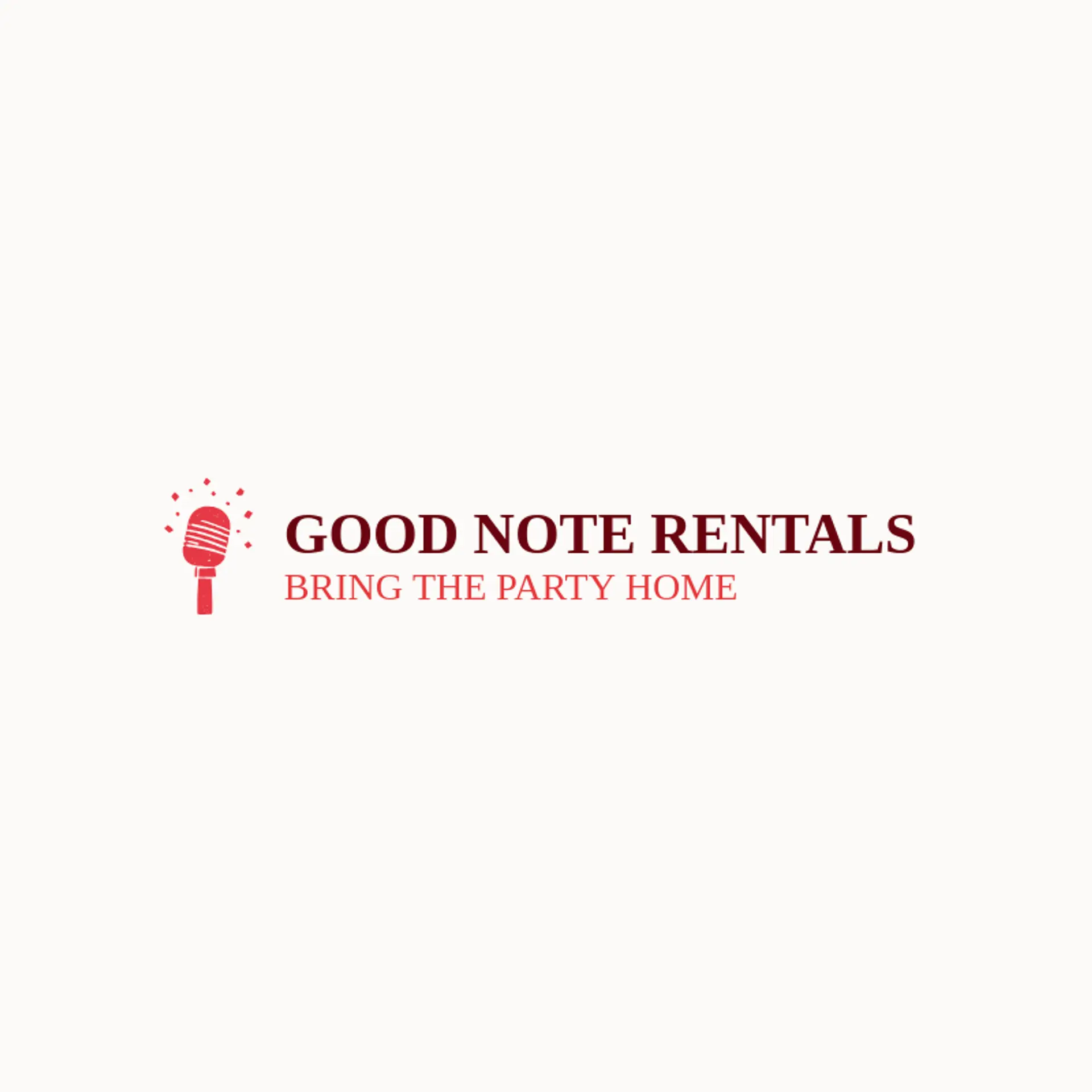Good Note Rentals logo for karaoke
