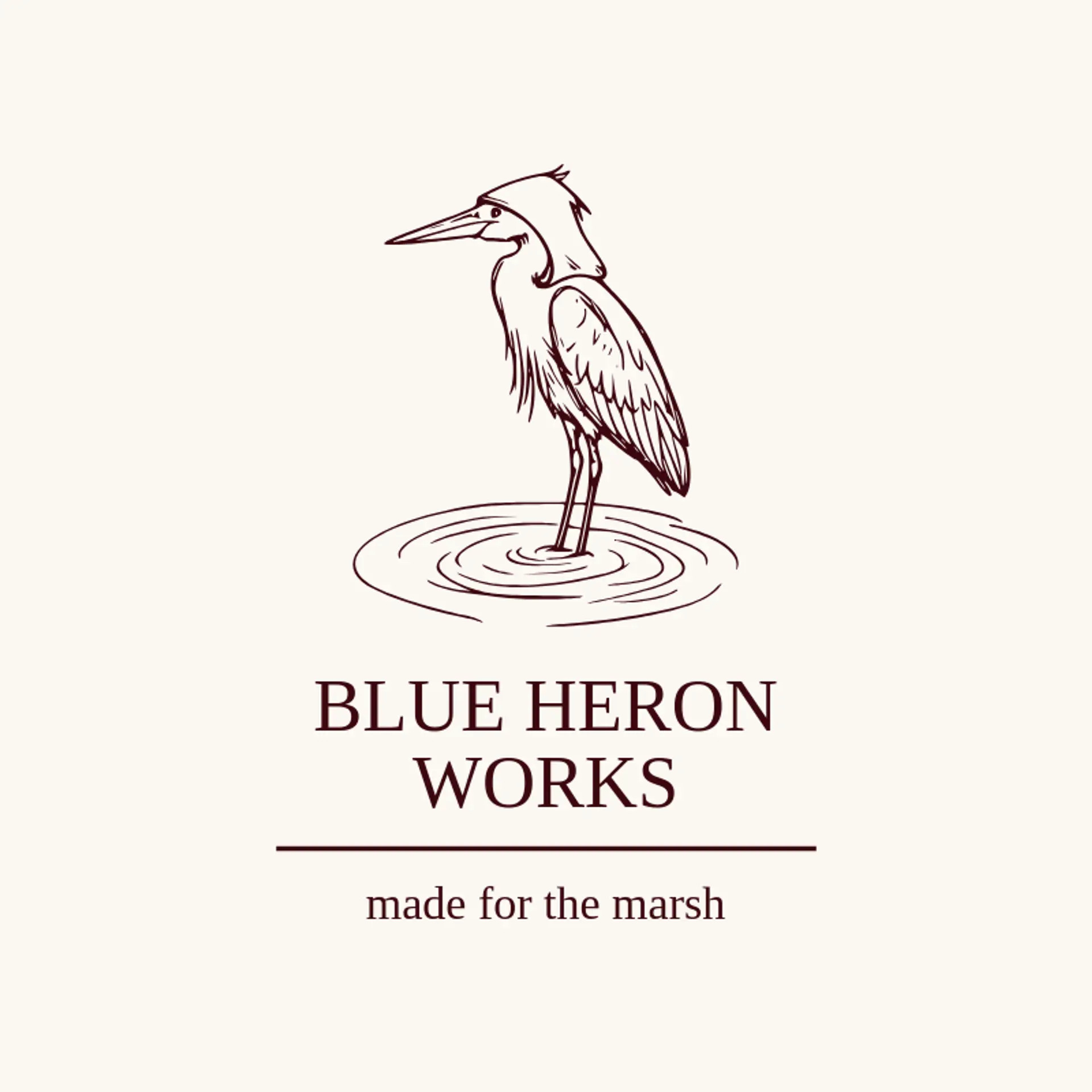 Blue Heron Works logo for hood