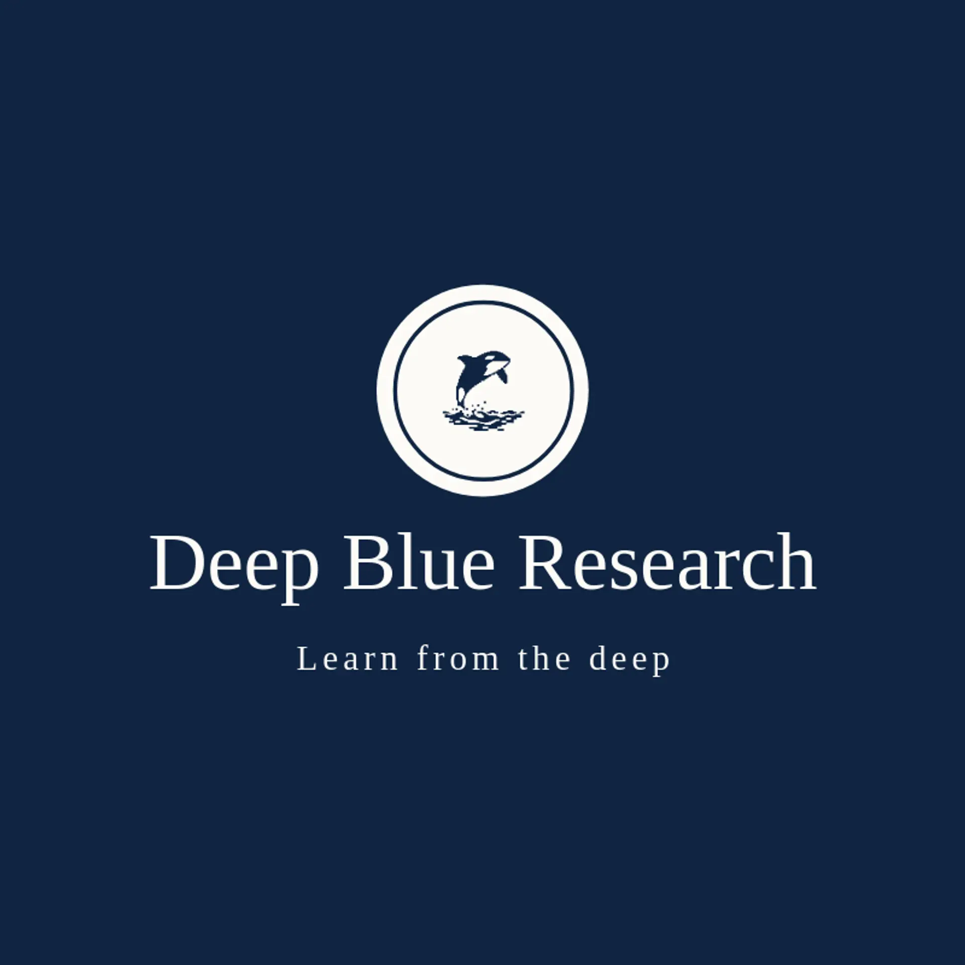 Deep Blue Research logo for whale