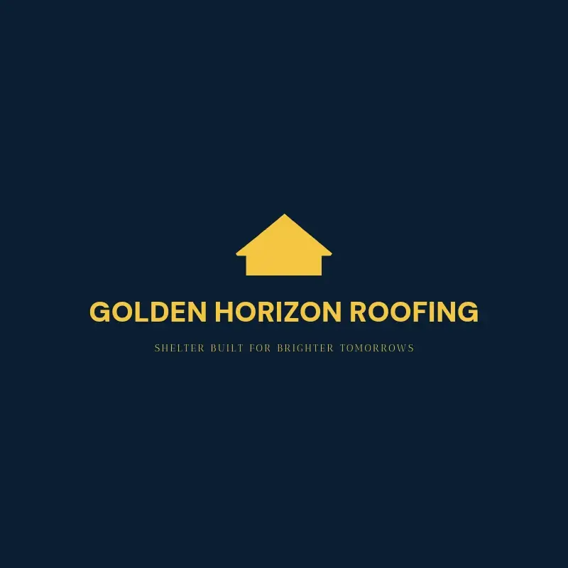 The roofing name Golden Horizon Roofing as a branded logo with a single color icon