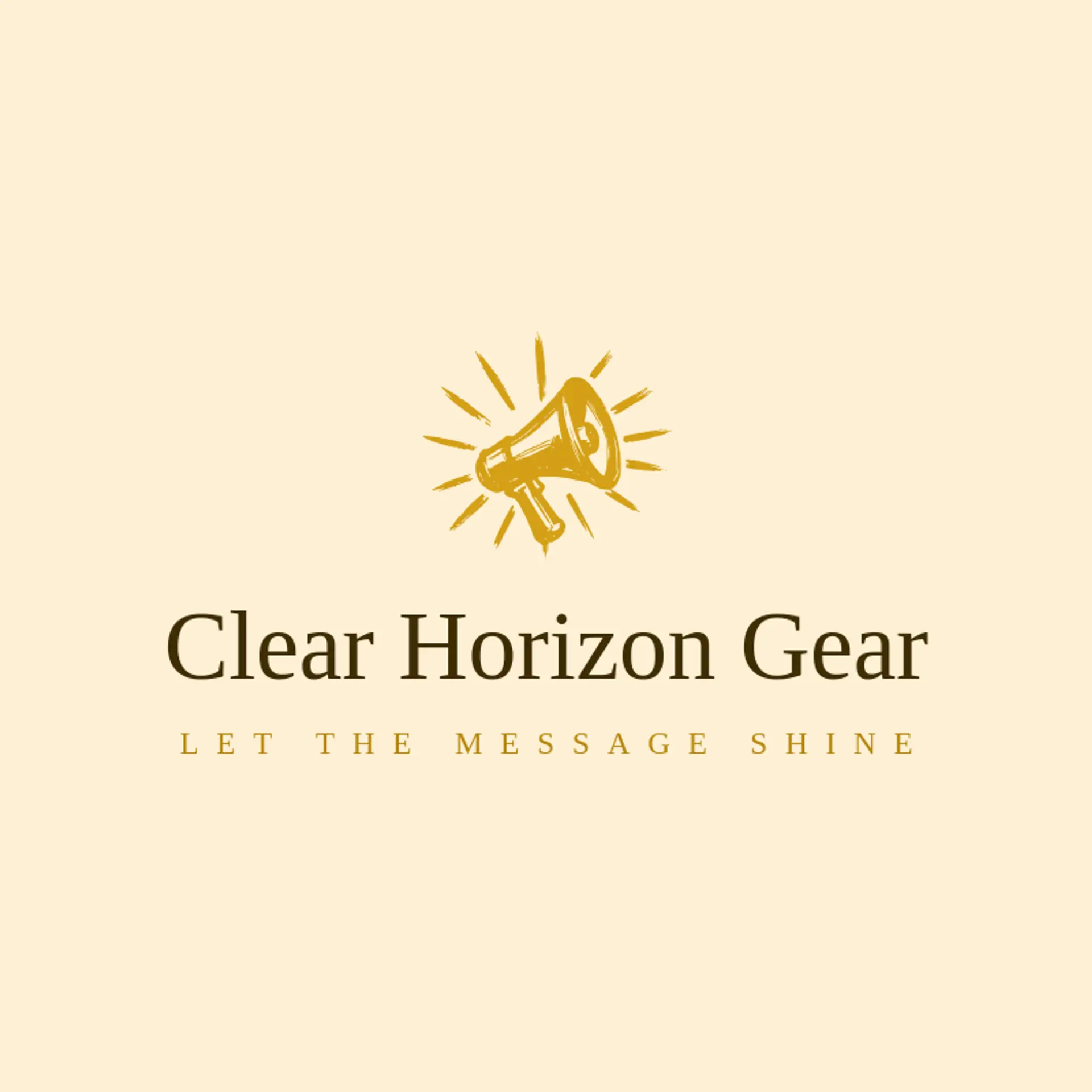 Clear Horizon Gear logo for megaphone