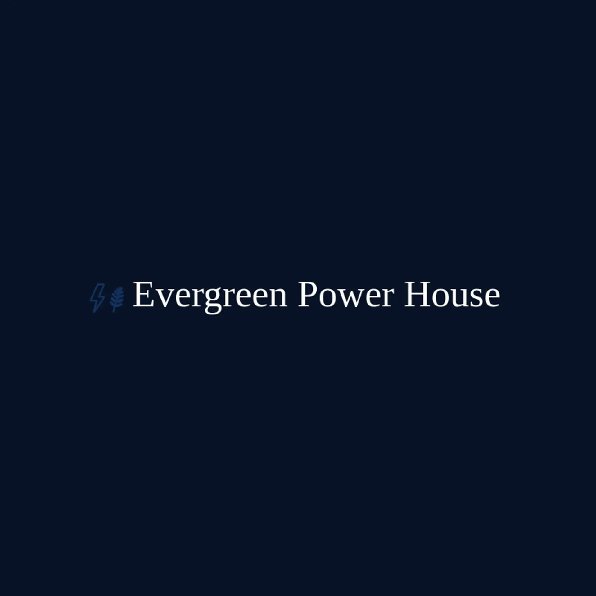 Evergreen Power House logo for electricity