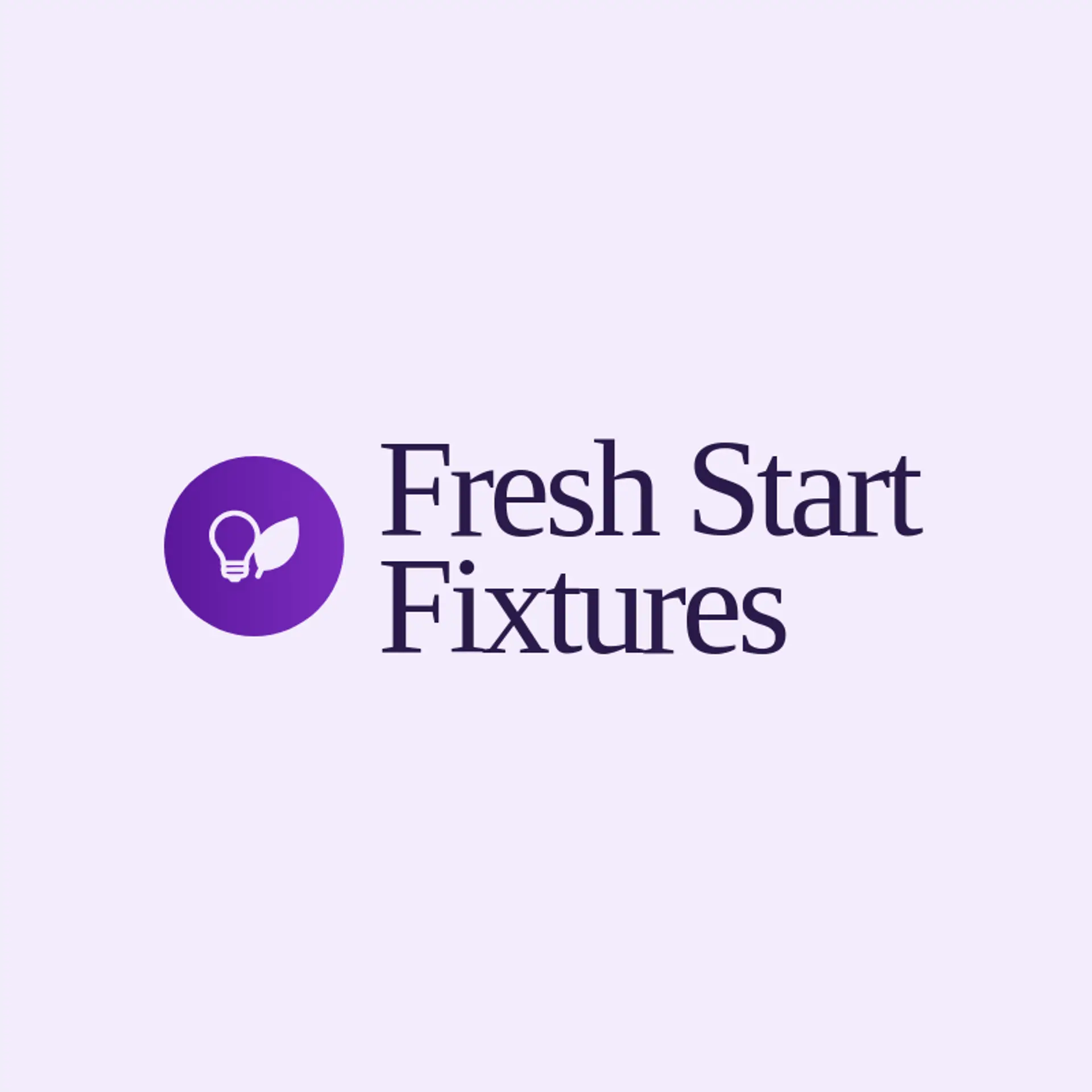 Fresh Start Fixtures logo for lightbulb