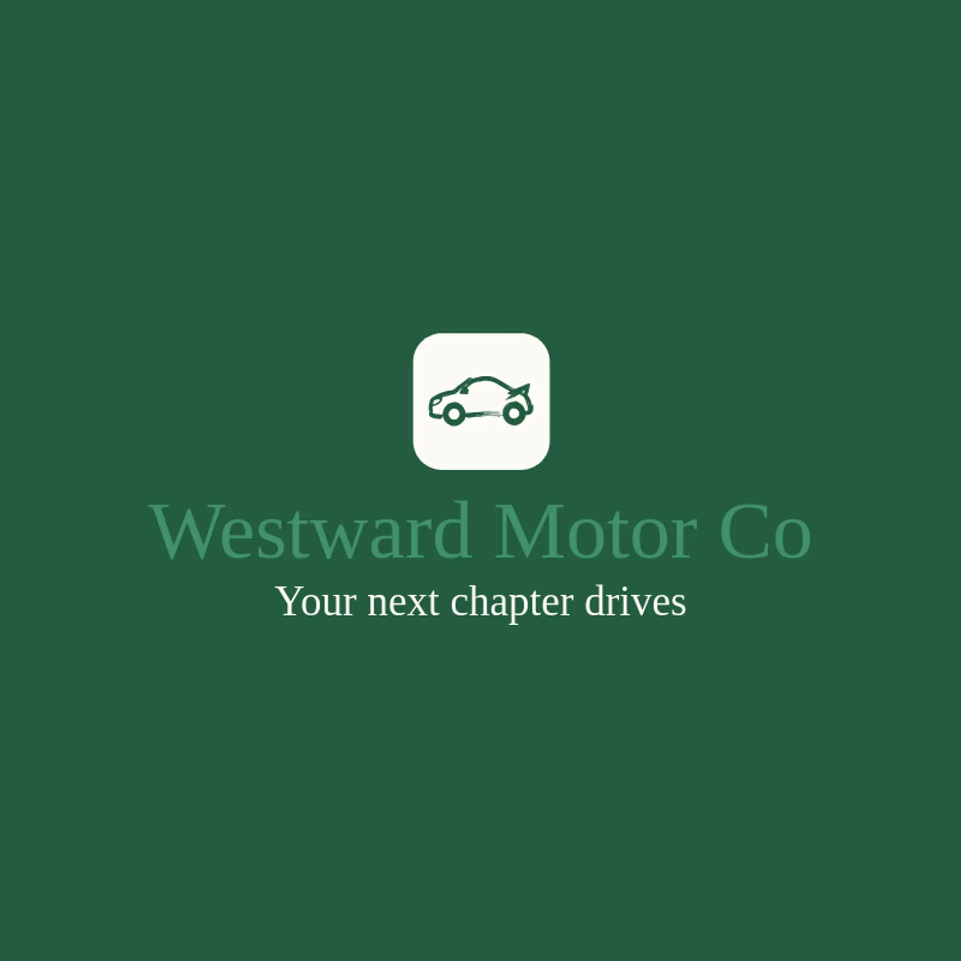 Westward Motor Co logo for car dealership