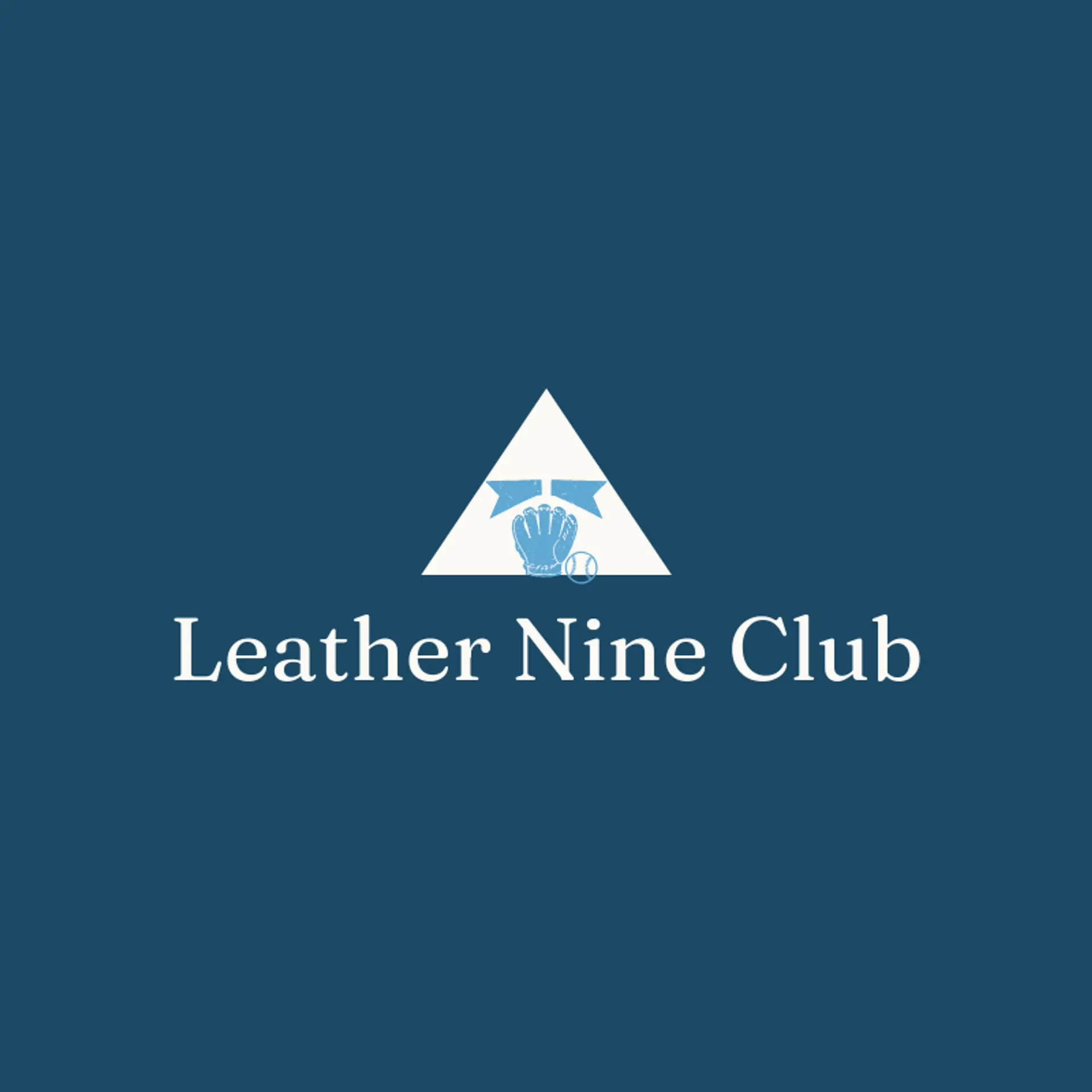 Leather Nine Club logo for baseball hat