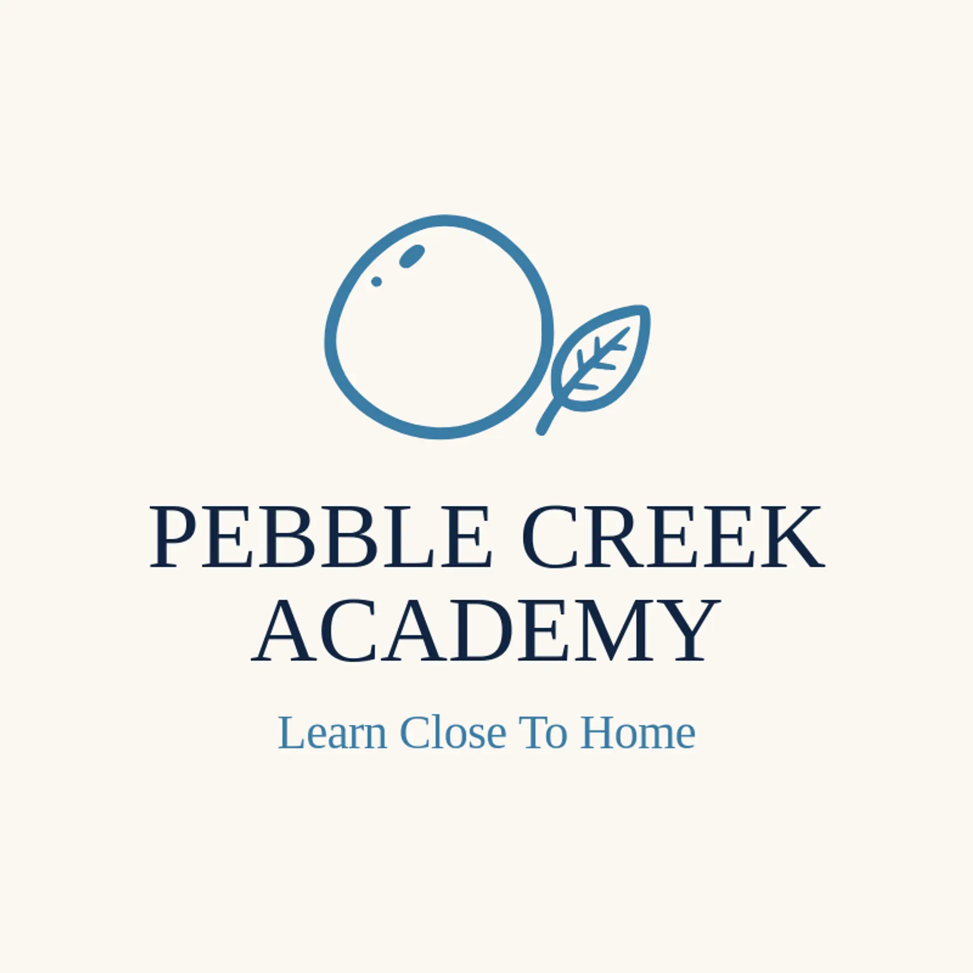 Pebble Creek Academy logo for learning