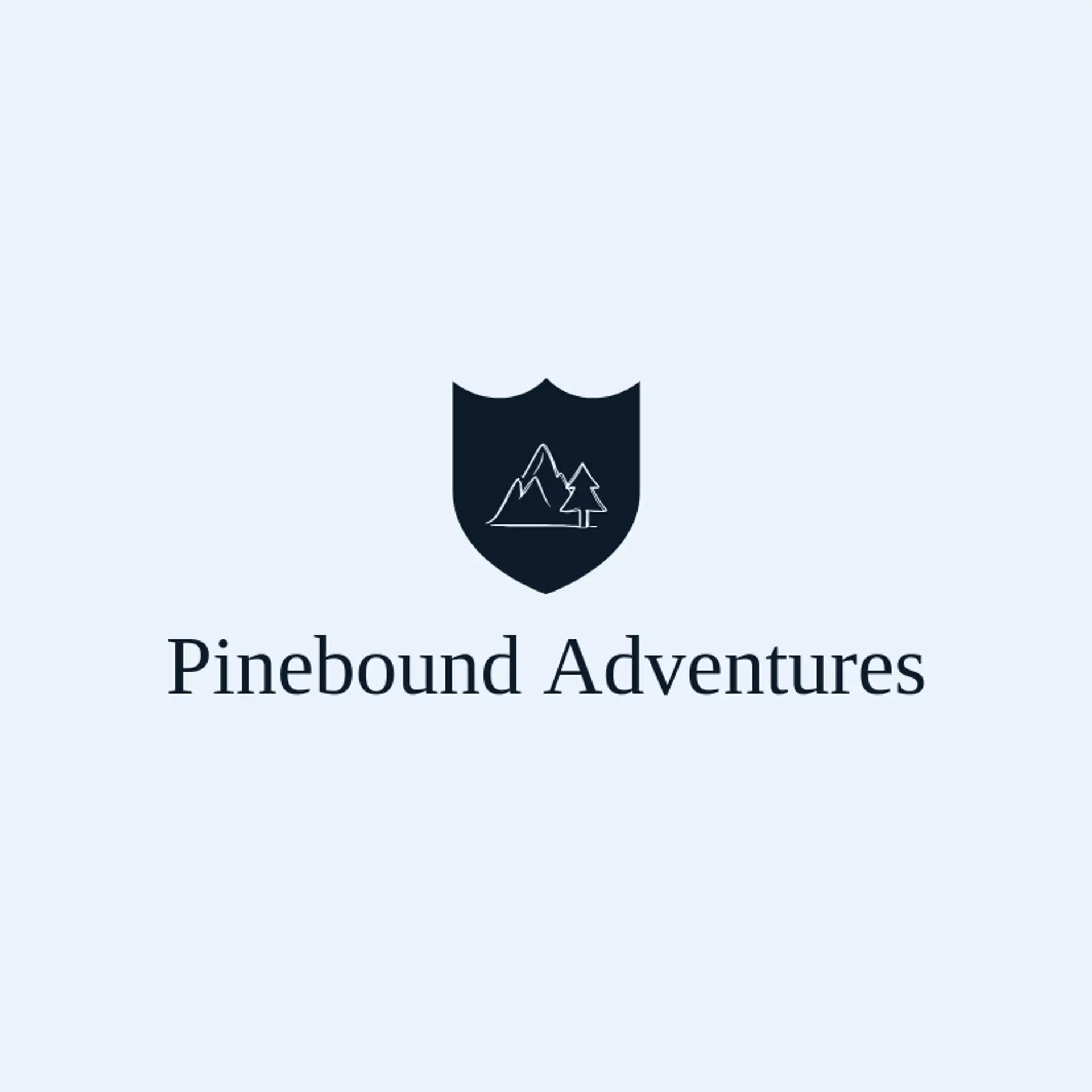 Pinebound Adventures logo for pine tree