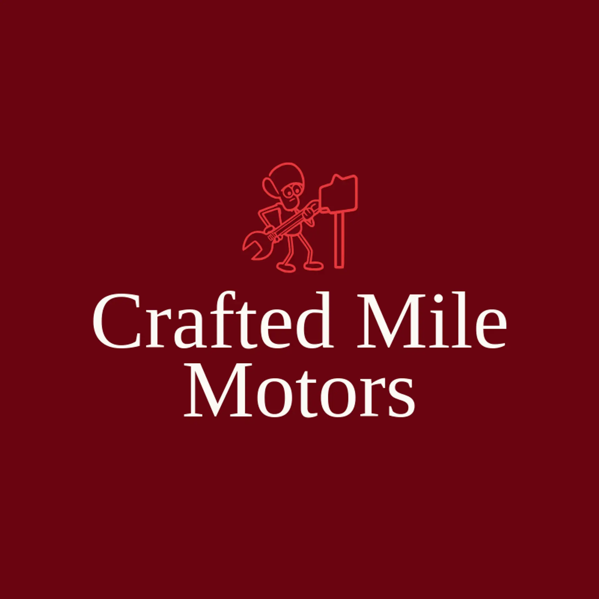 Crafted Mile Motors logo for car mechanic