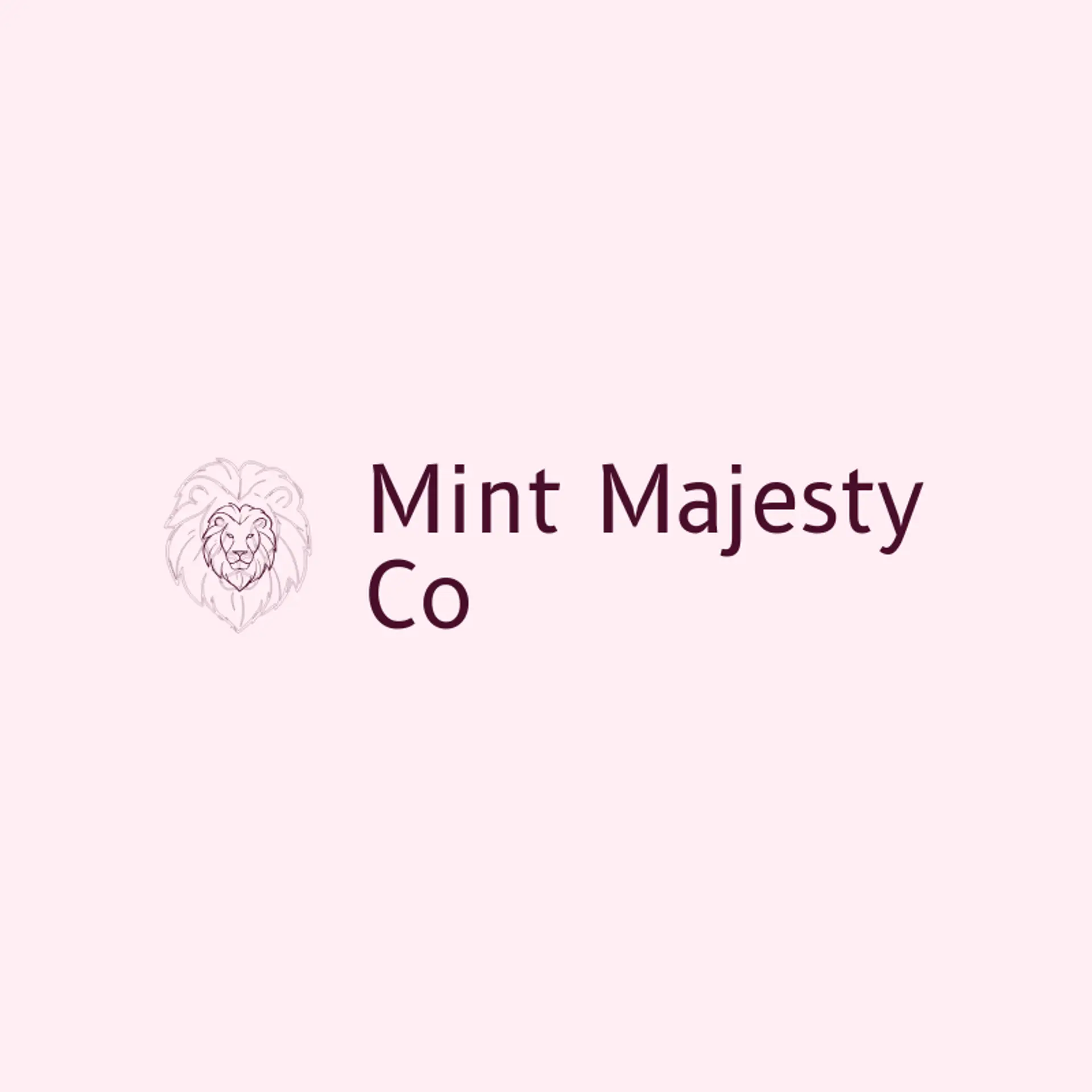 Mint Majesty Co logo for lion