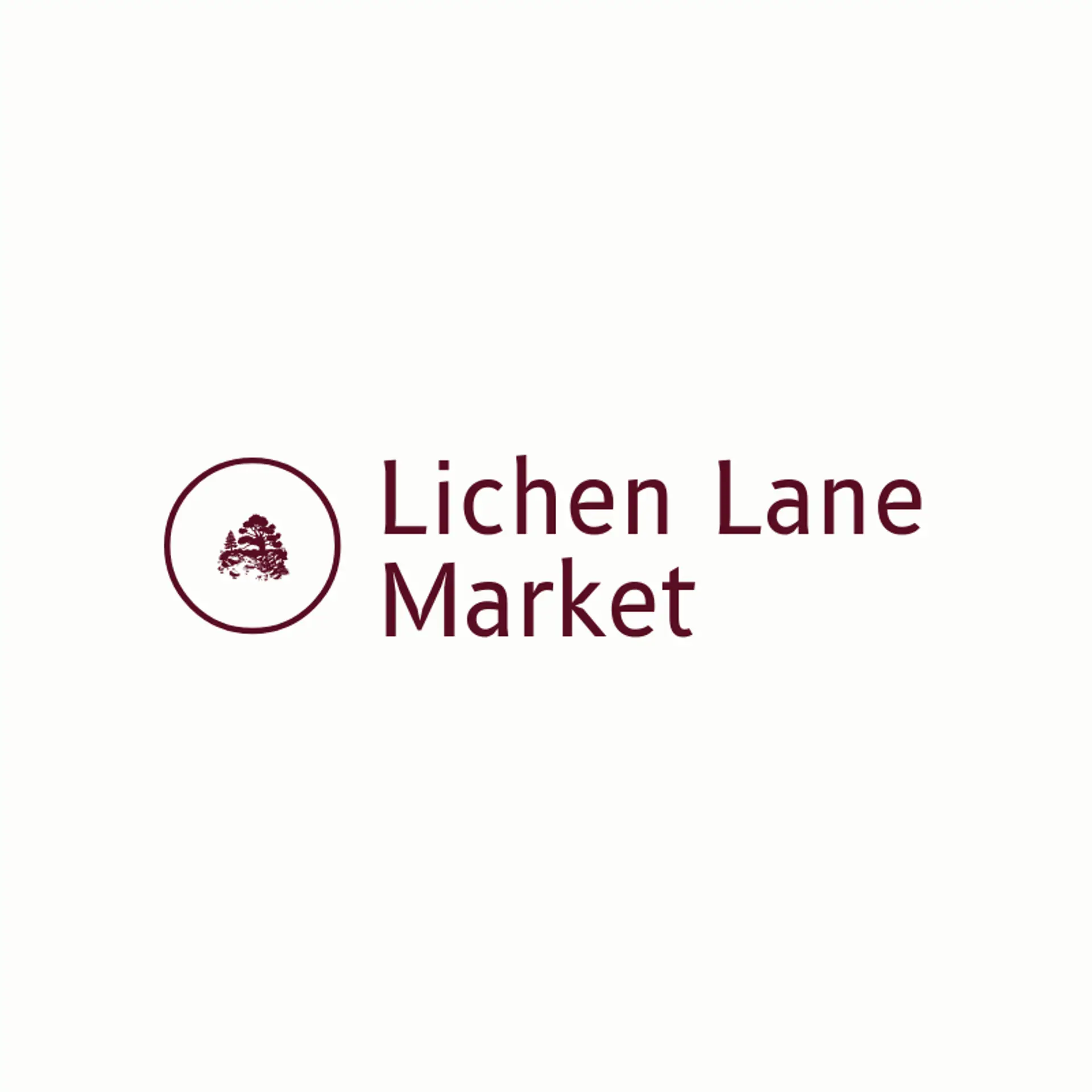 Lichen Lane Market logo for evergreen