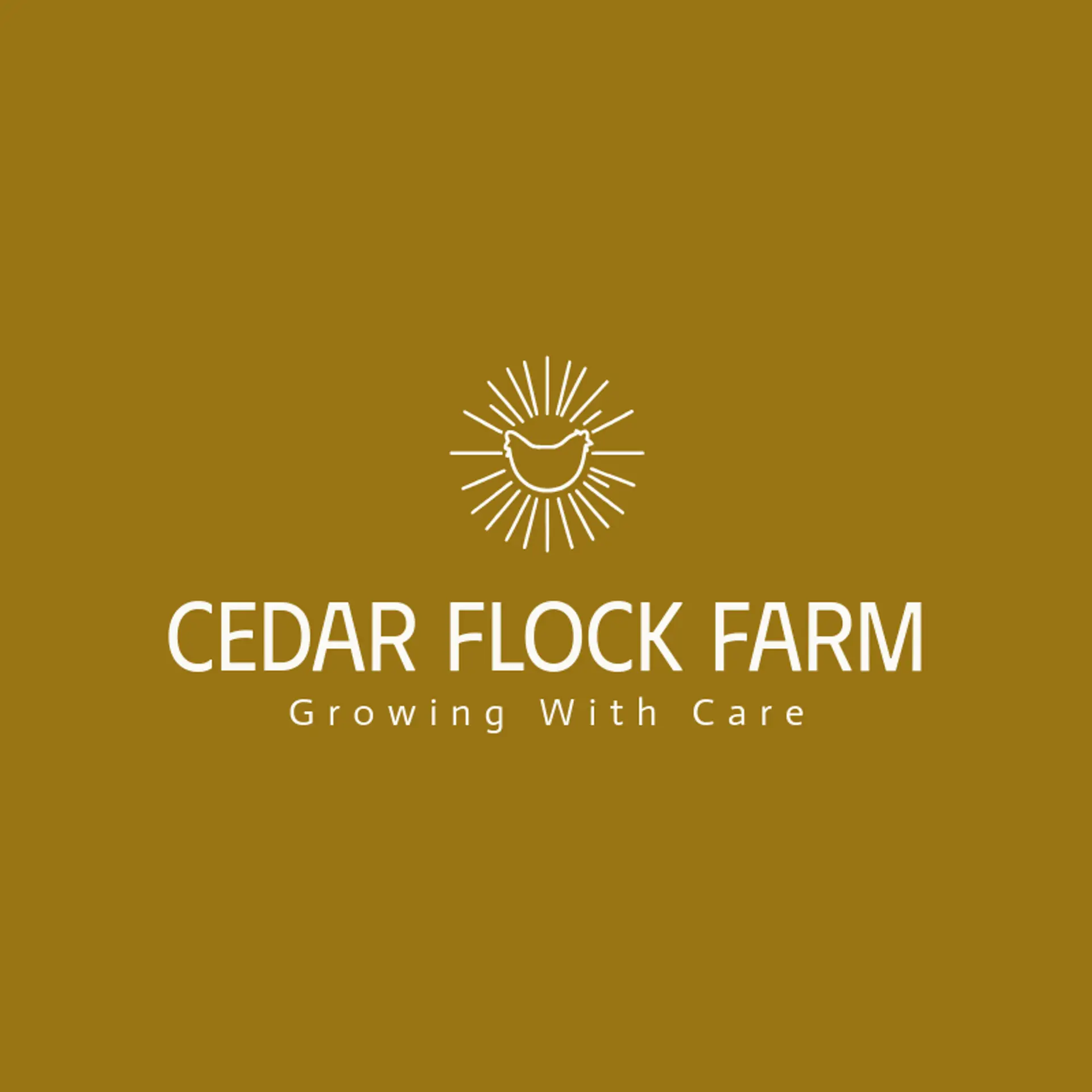 Cedar Flock Farm logo for poultry farm