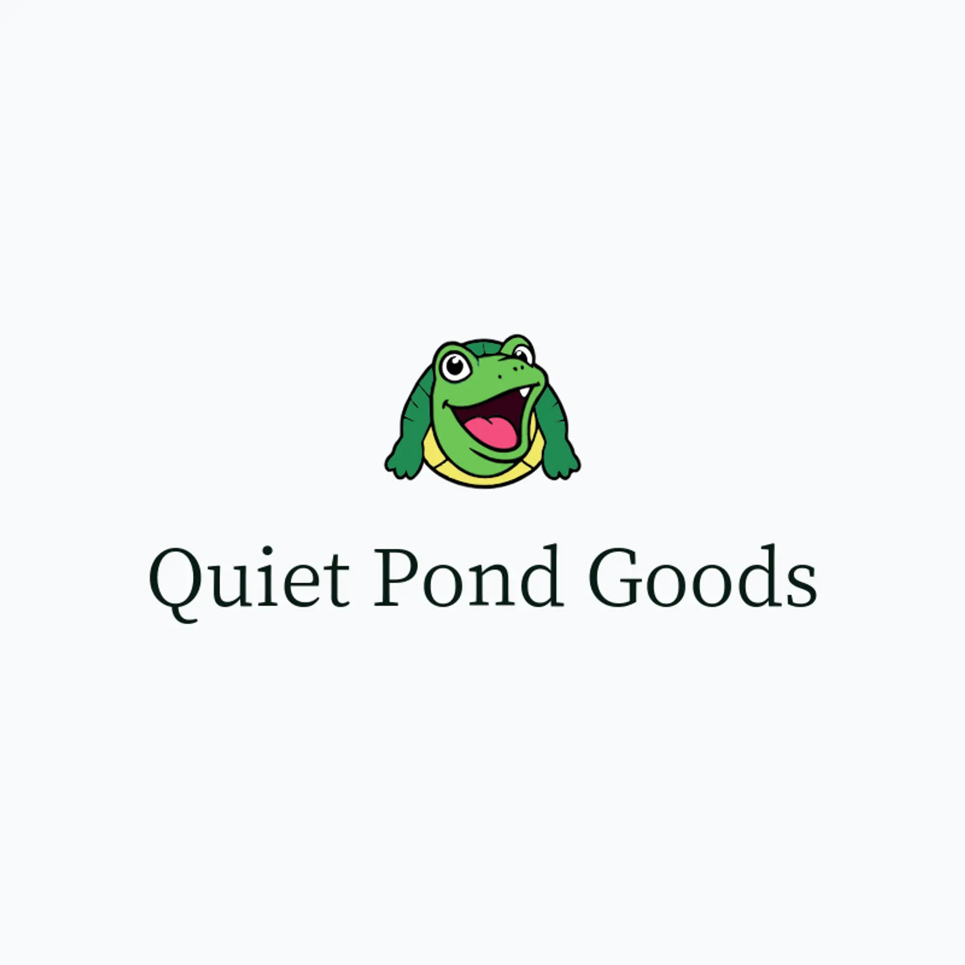 Quiet Pond Goods logo for turtle