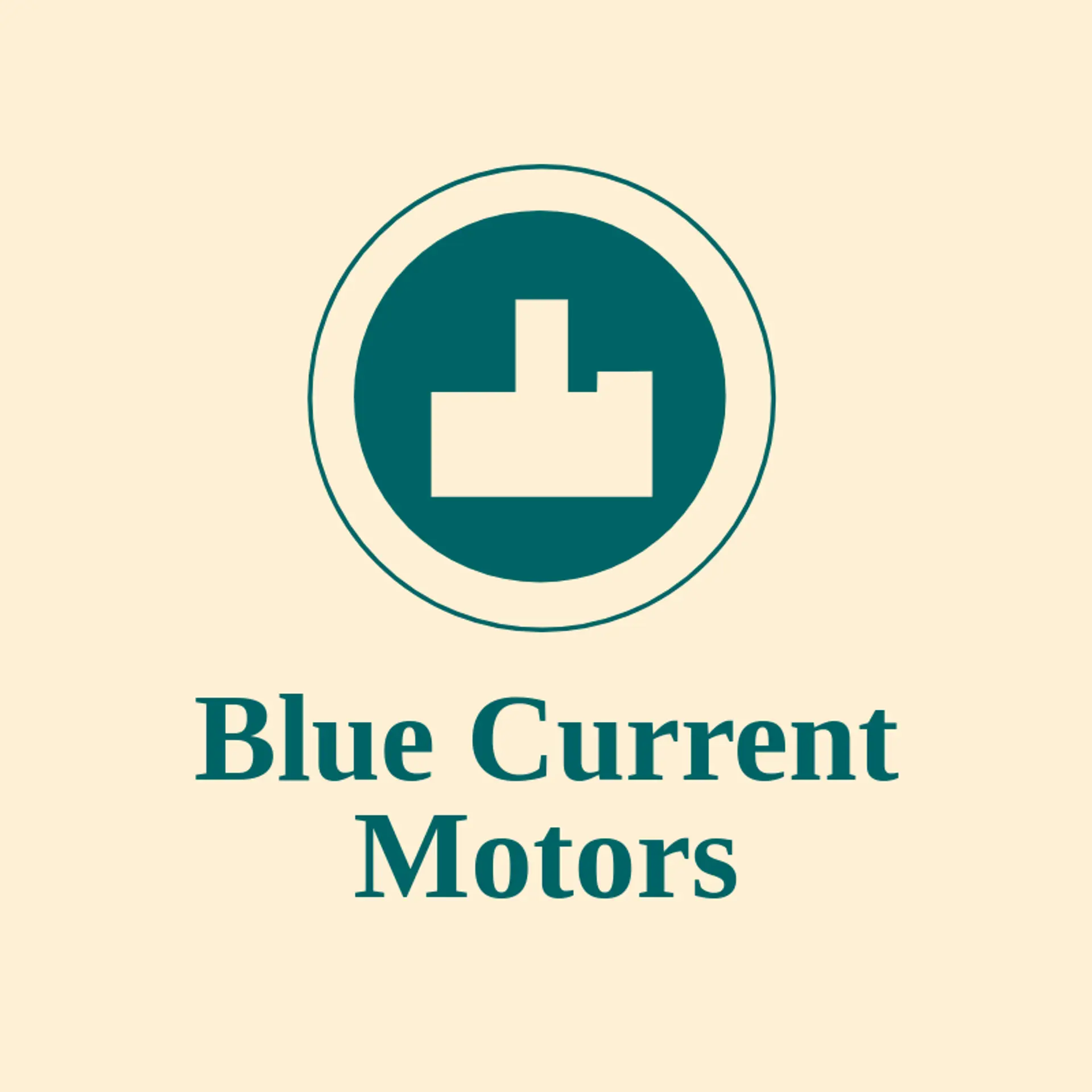 Blue Current Motors logo for factory