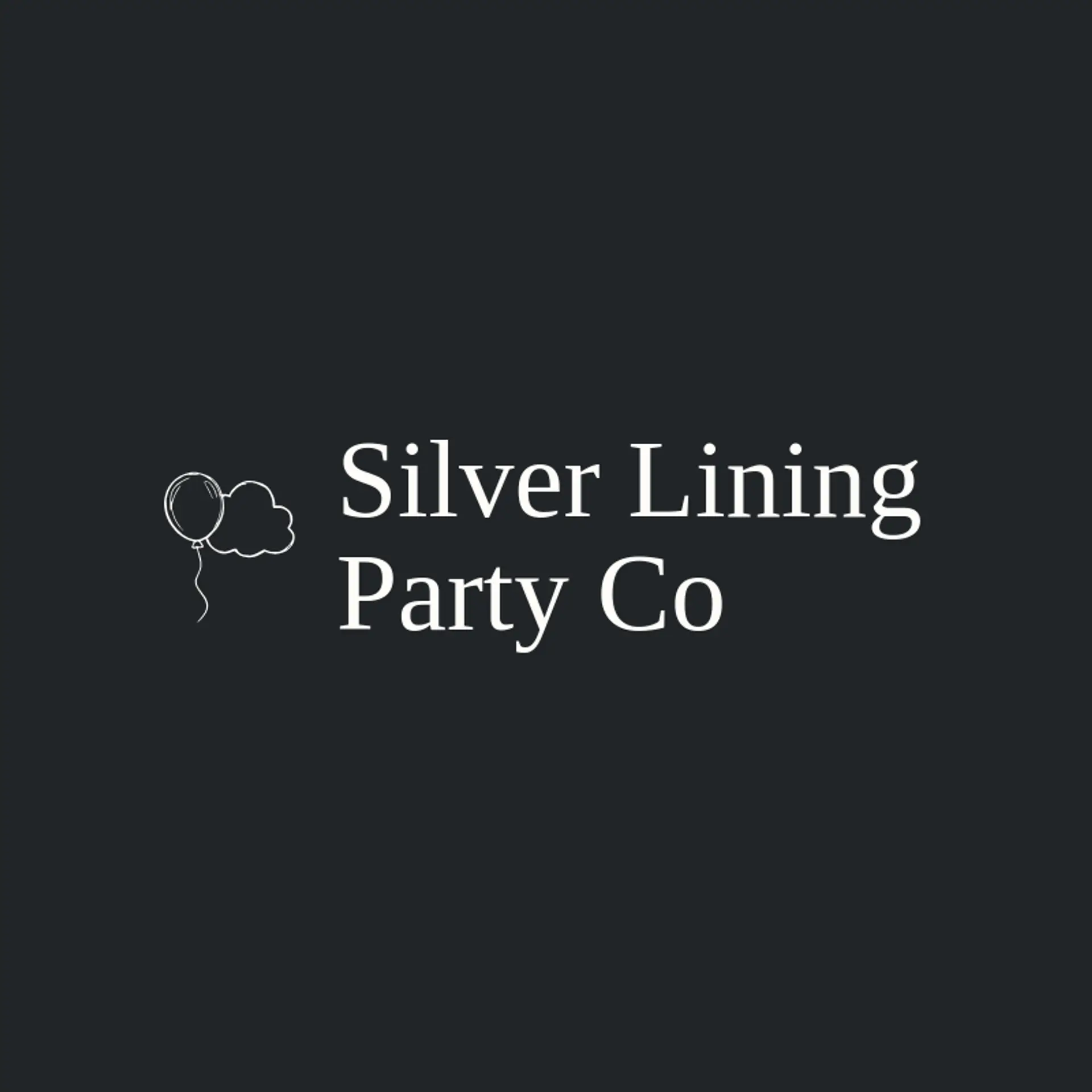 Silver Lining Party Co logo for balloon