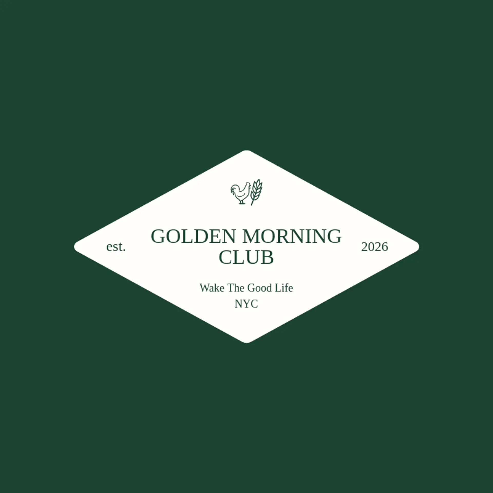 Golden Morning Club logo for rooster