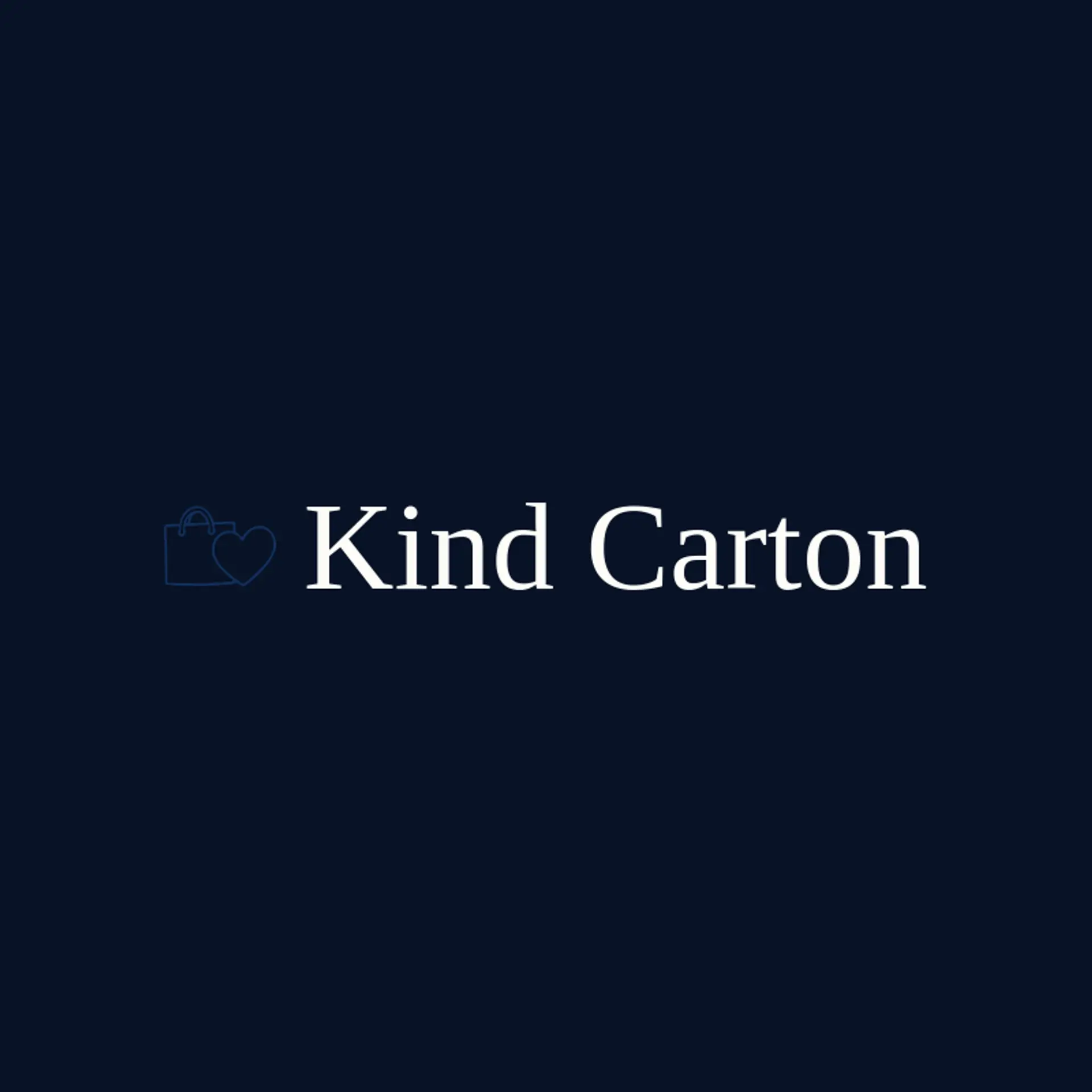 Kind Carton logo for shopping bag