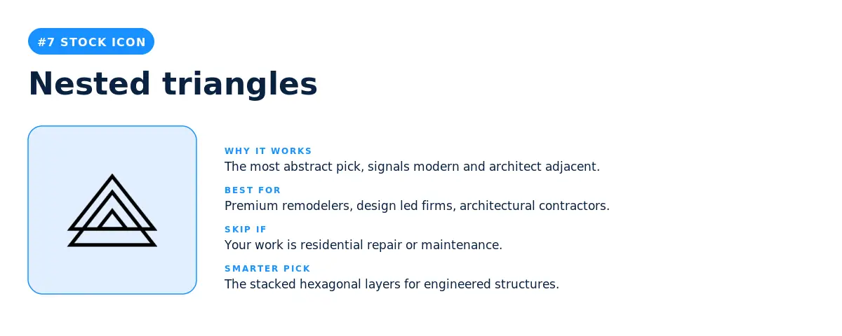 Nested triangles stock construction logo icon