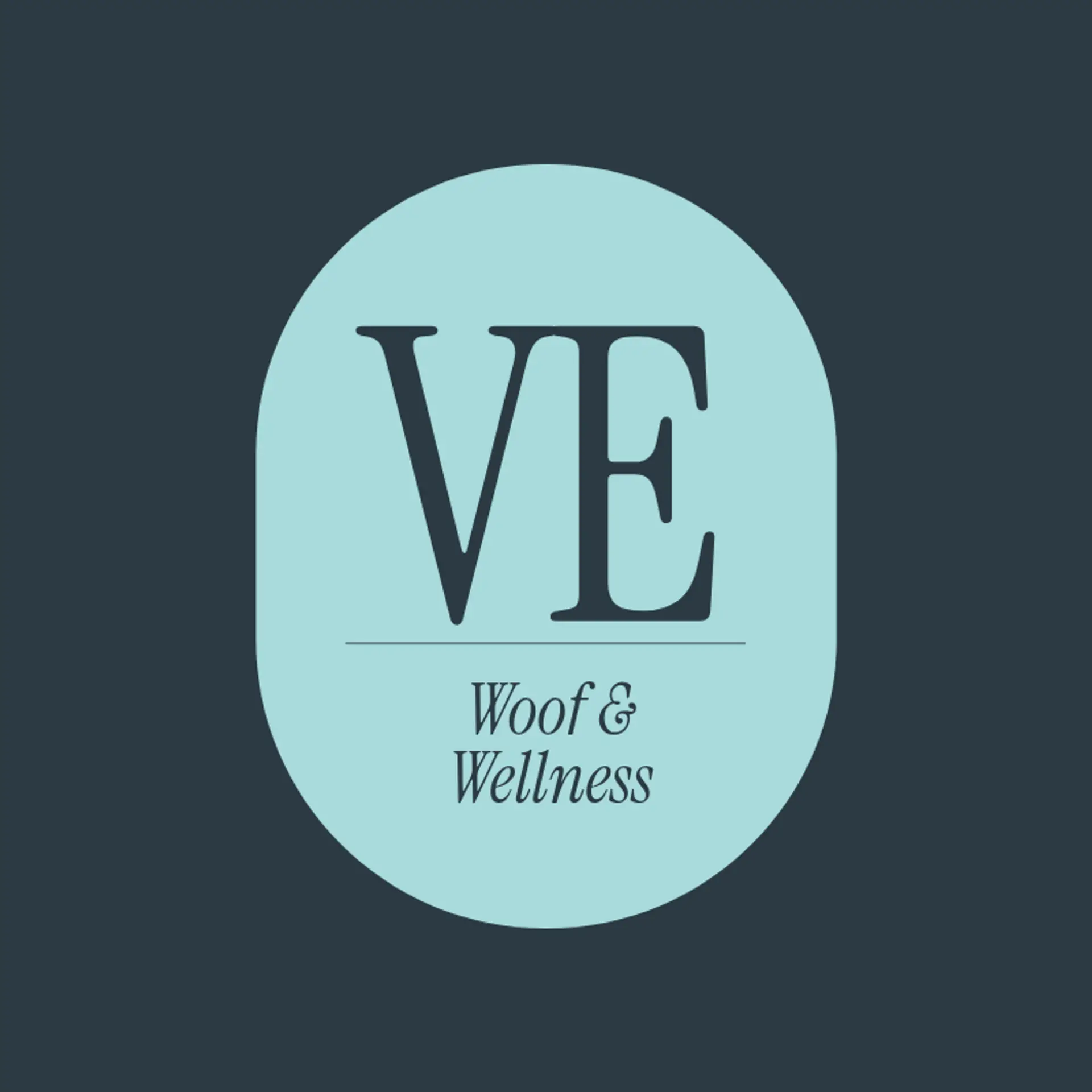 Woof & Wellness logo for dog daycare training spa