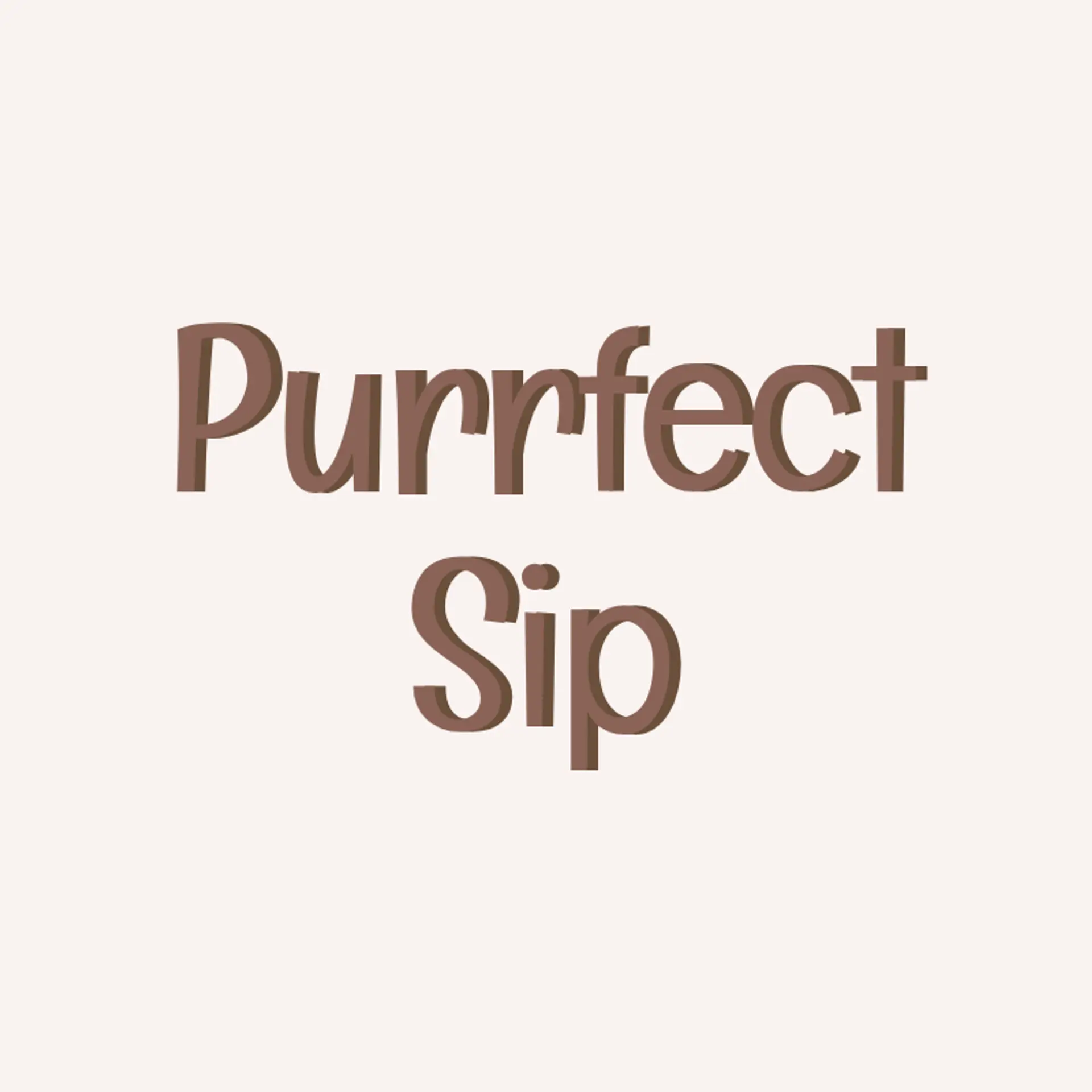 Purrfect Sip logo for cat cafe