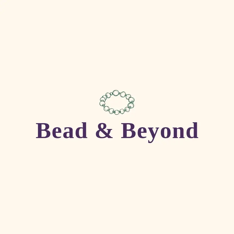 The bracelet business name Bead & Beyond as a branded logo with a single color icon