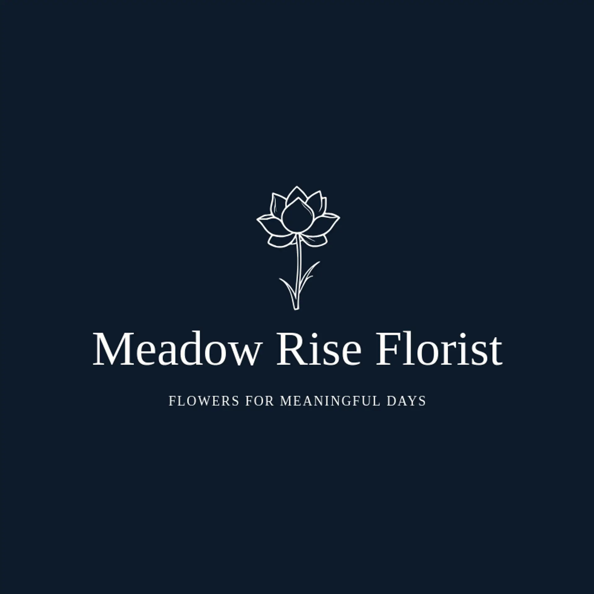 Meadow Rise Florist logo for lotus flower