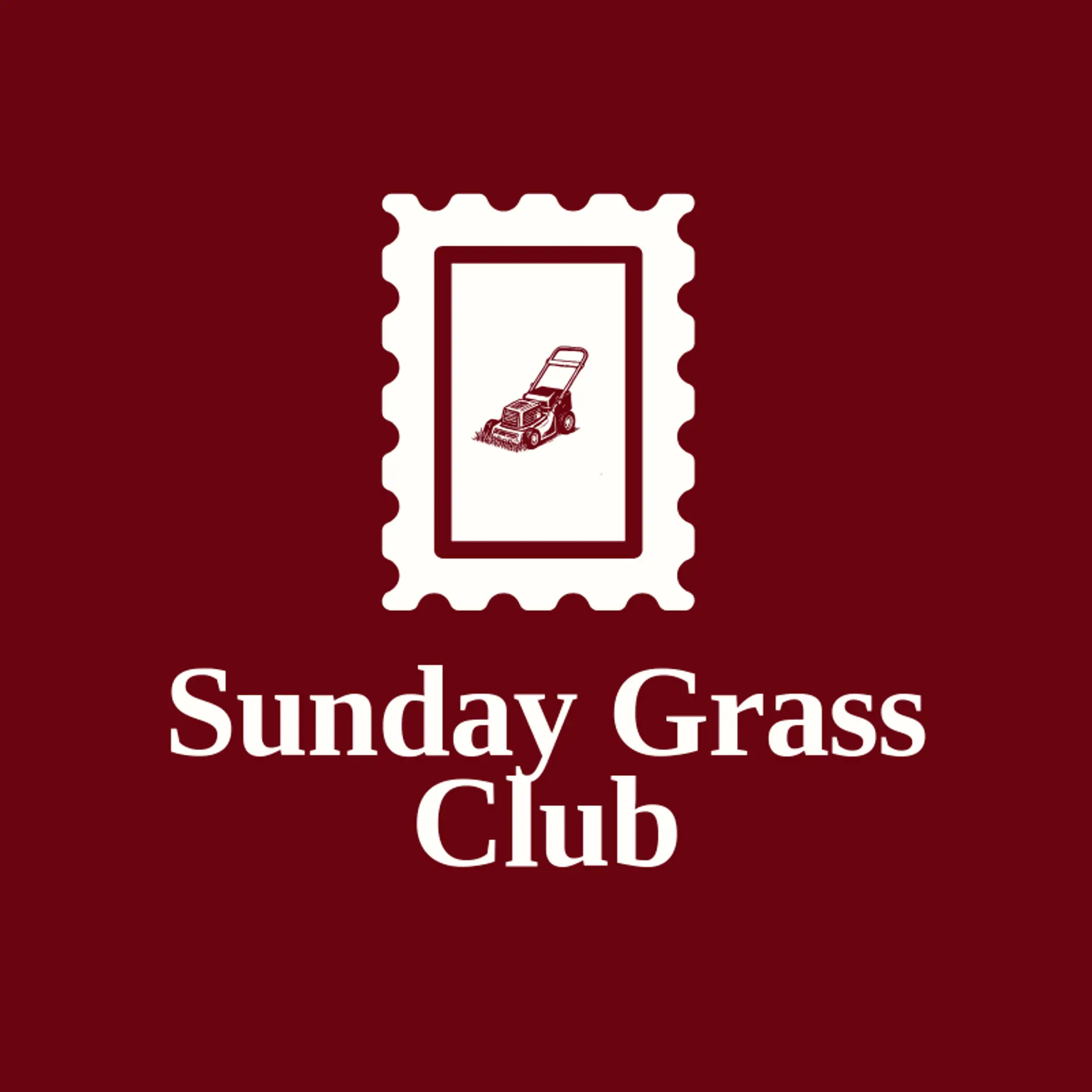 Sunday Grass Club logo for lawn mowing