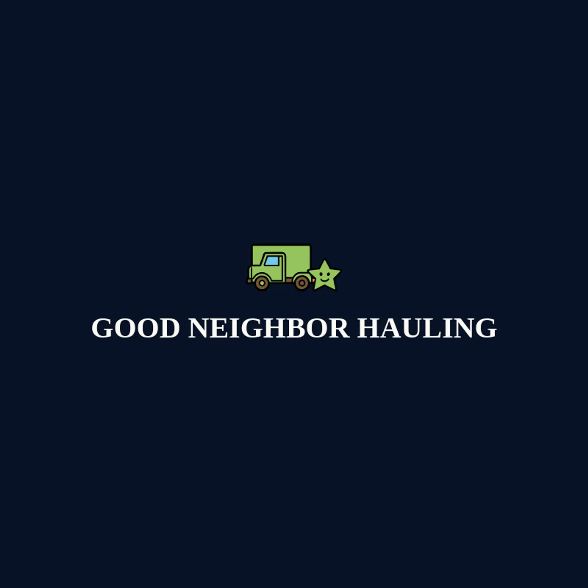 Good Neighbor Hauling logo for box truck