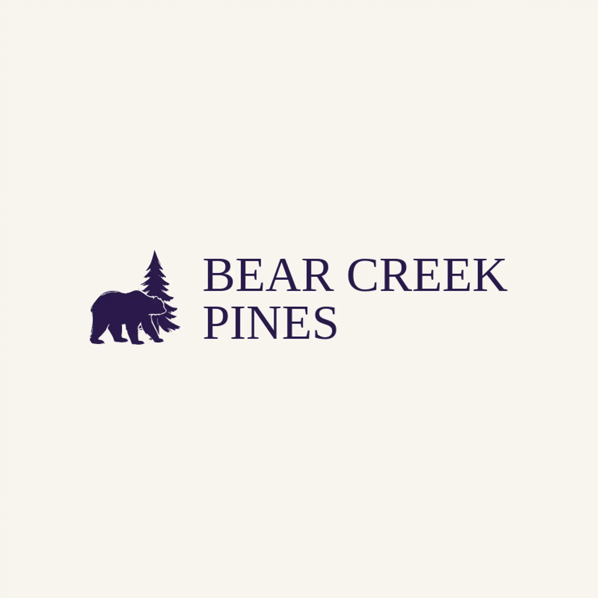 Bear Creek Pines logo for pine tree
