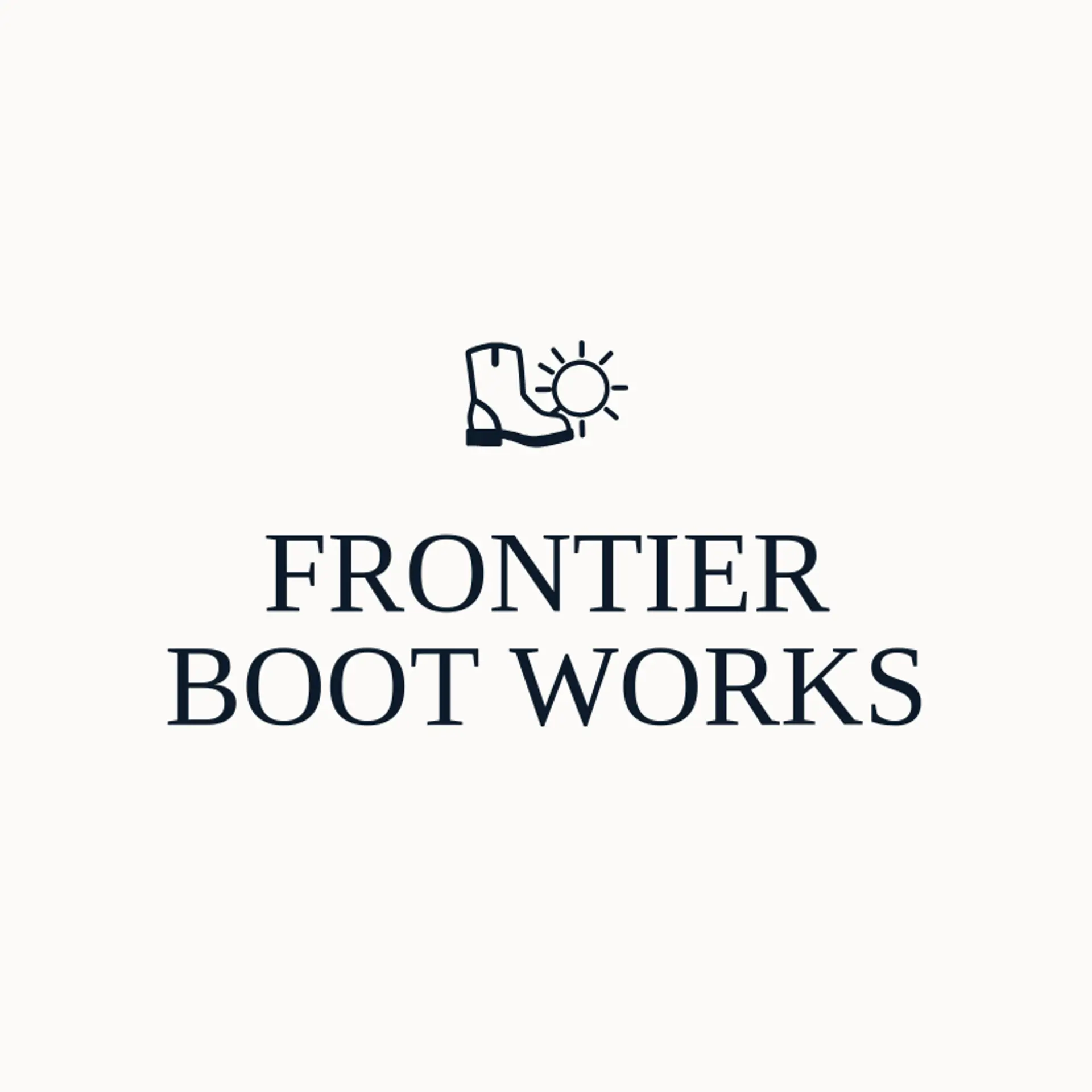 Frontier Boot Works logo for outlaw
