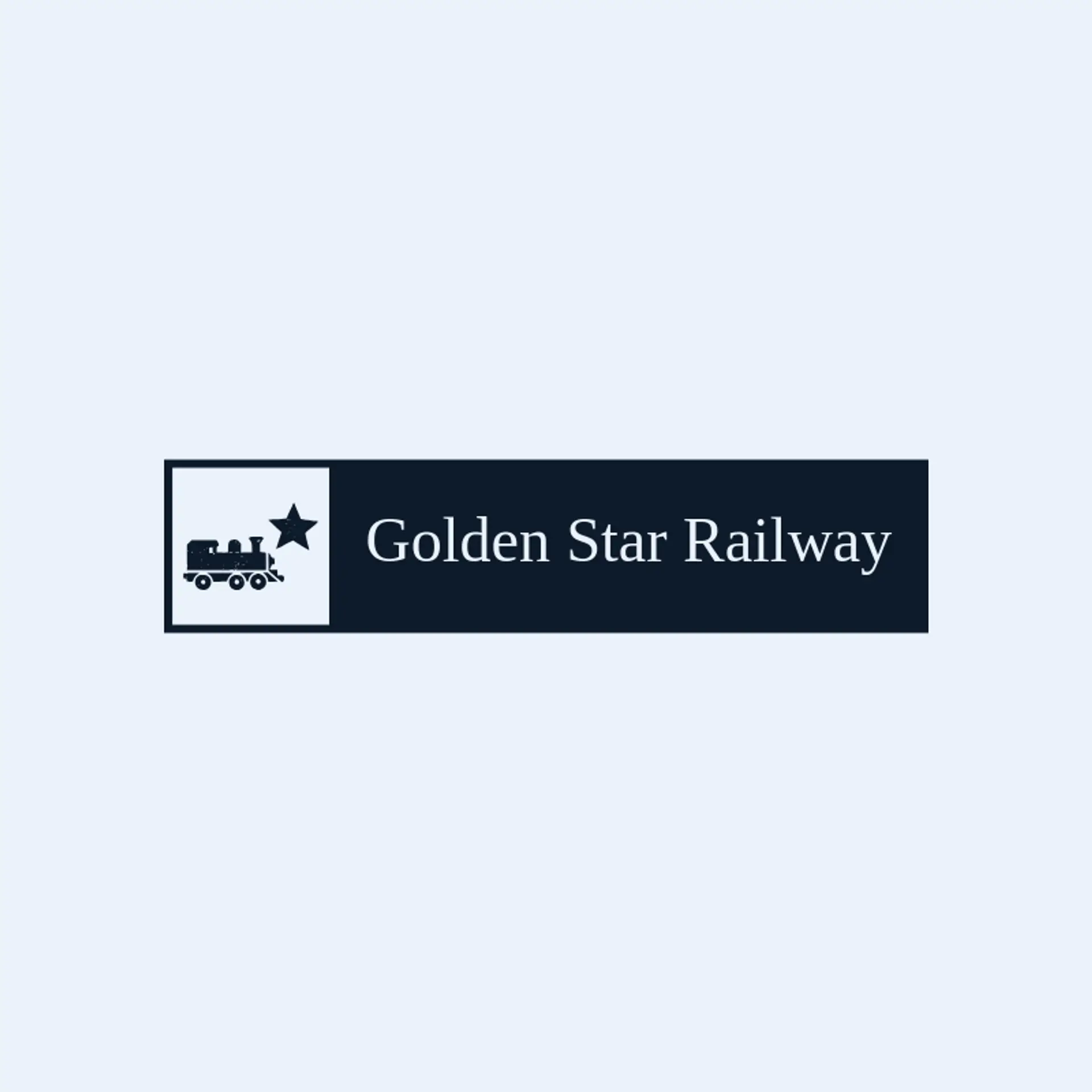 Golden Star Railway logo for railroad