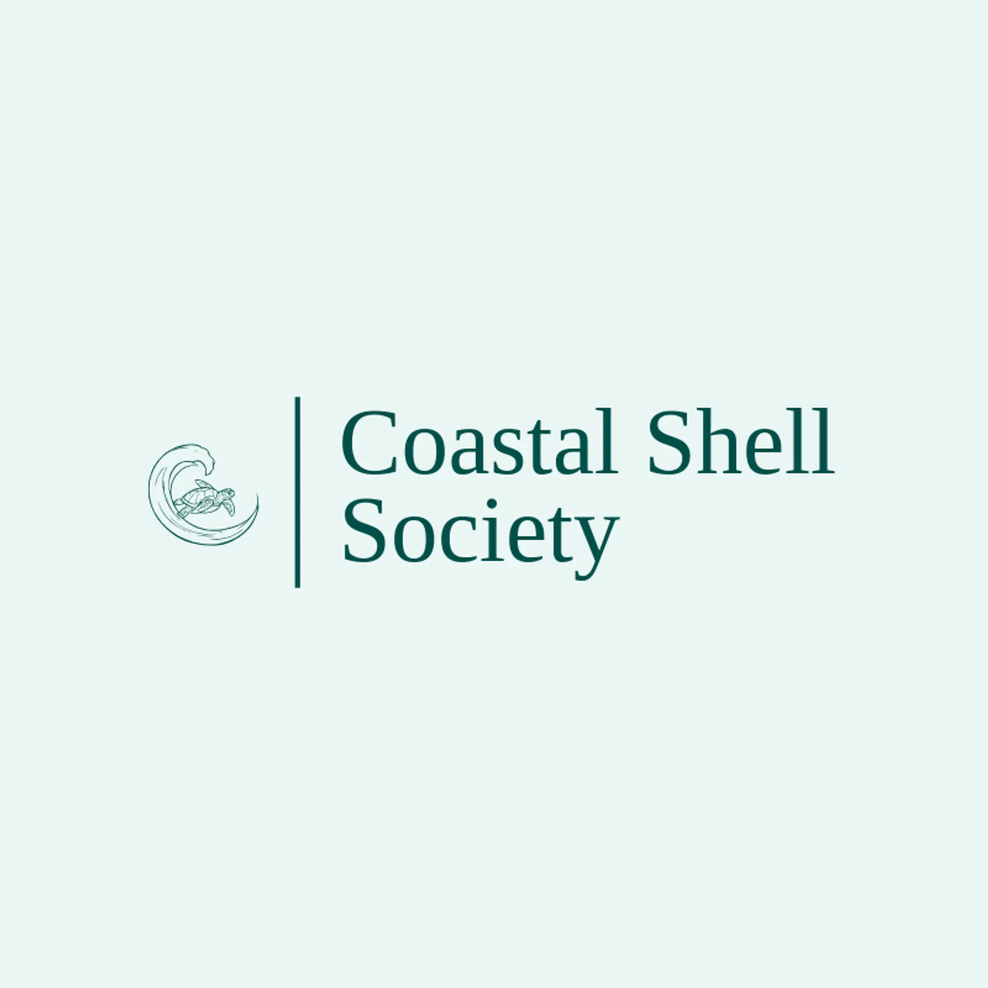 Coastal Shell Society logo for sea turtle