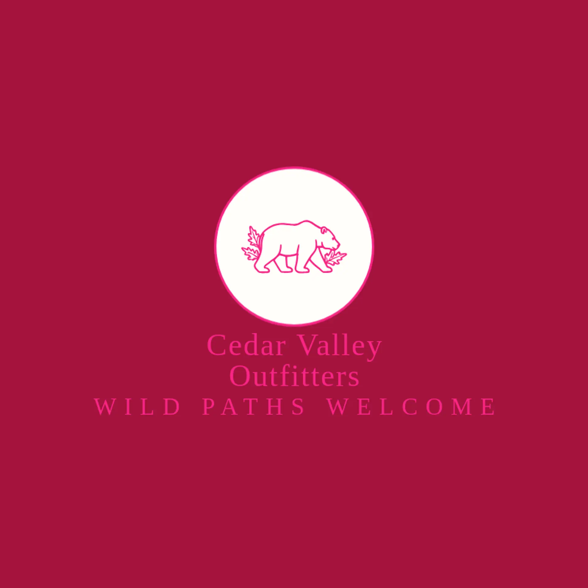 Cedar Valley Outfitters logo for grizzly bear