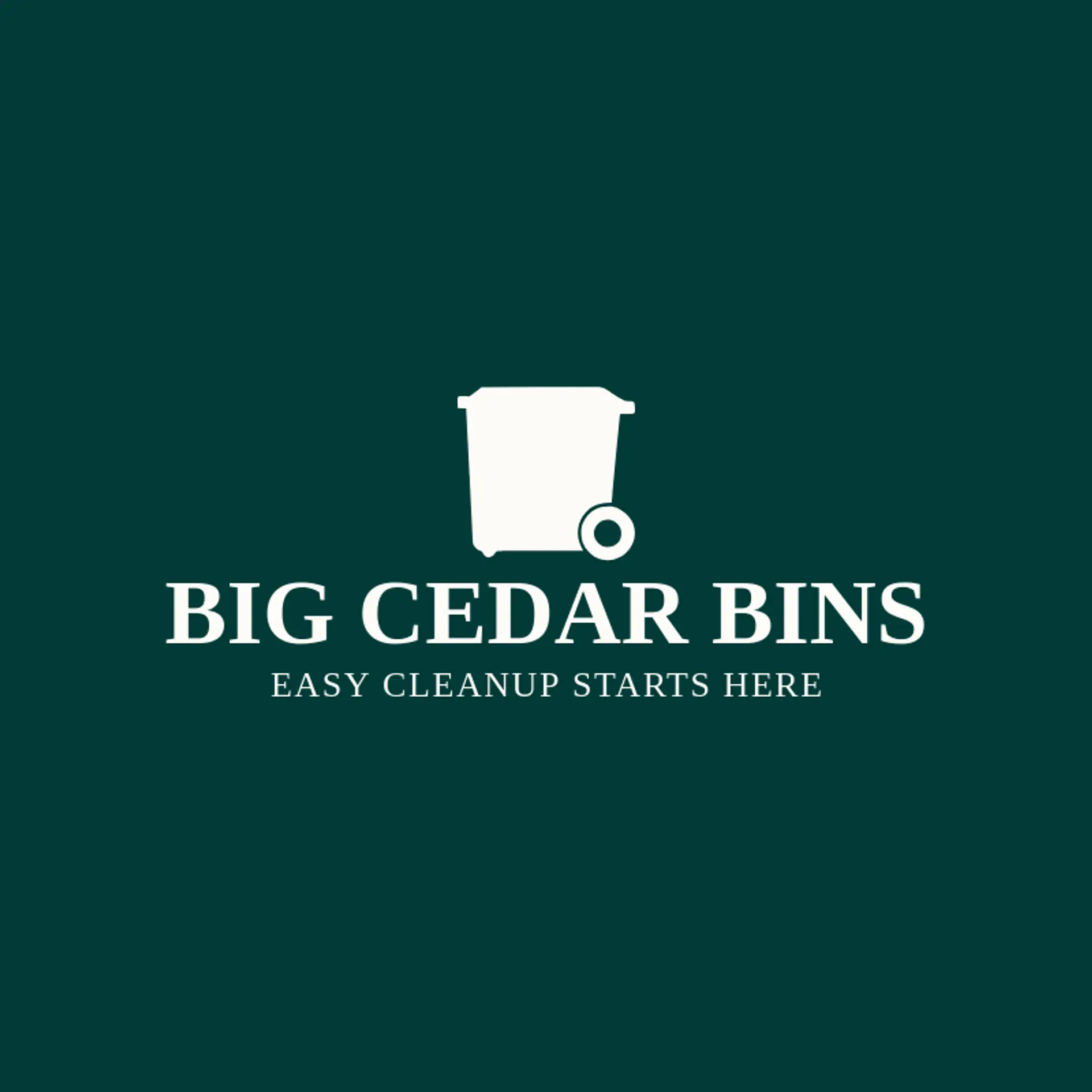 Big Cedar Bins logo for dumpster