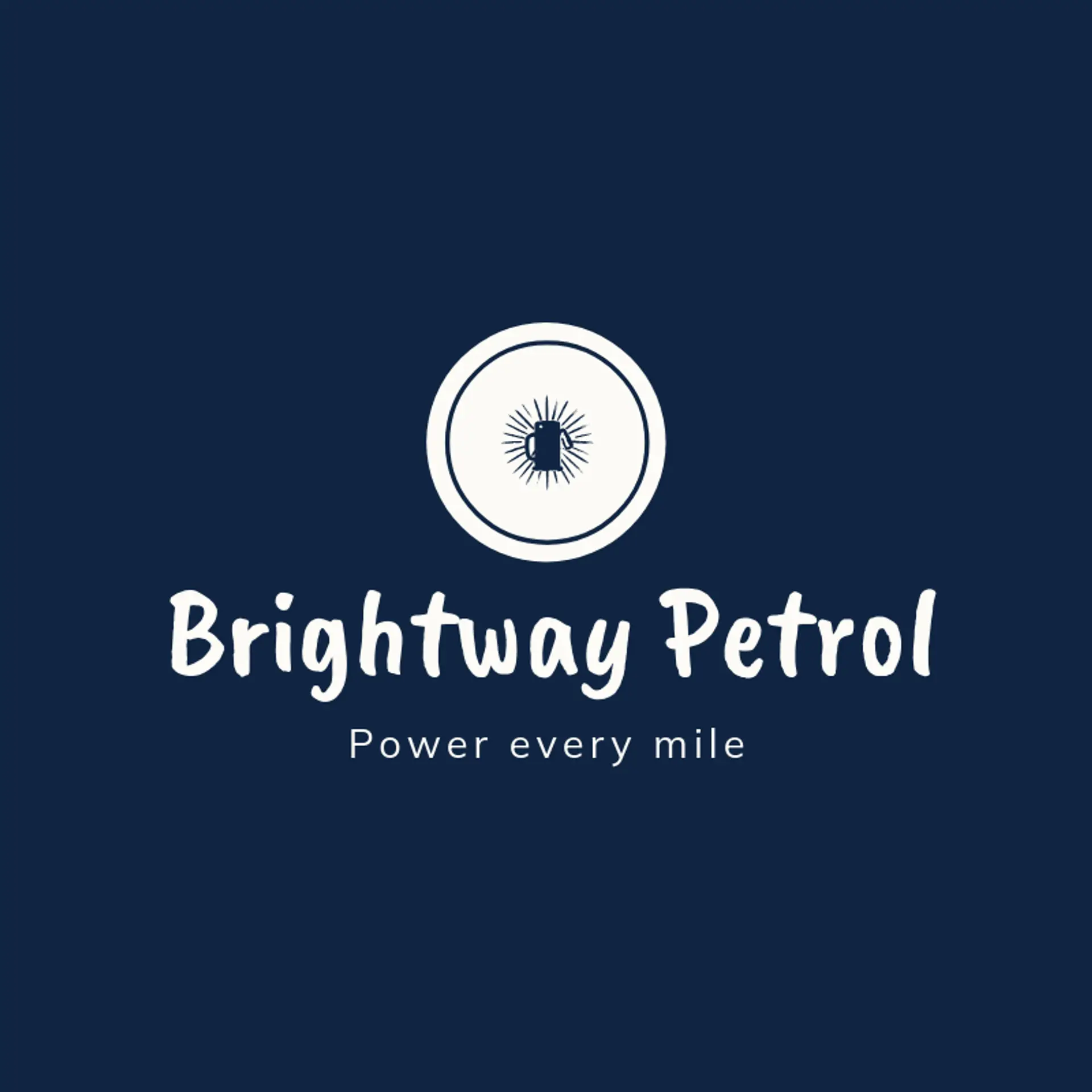 Brightway Petrol logo for gas station