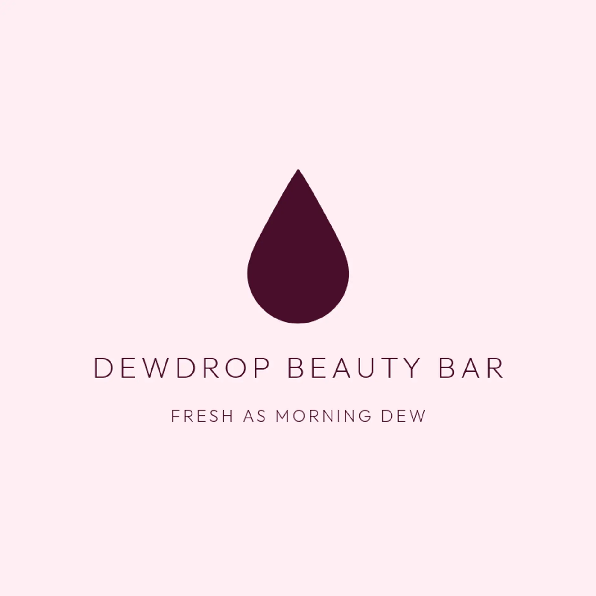 Dewdrop Beauty Bar logo for esthetician